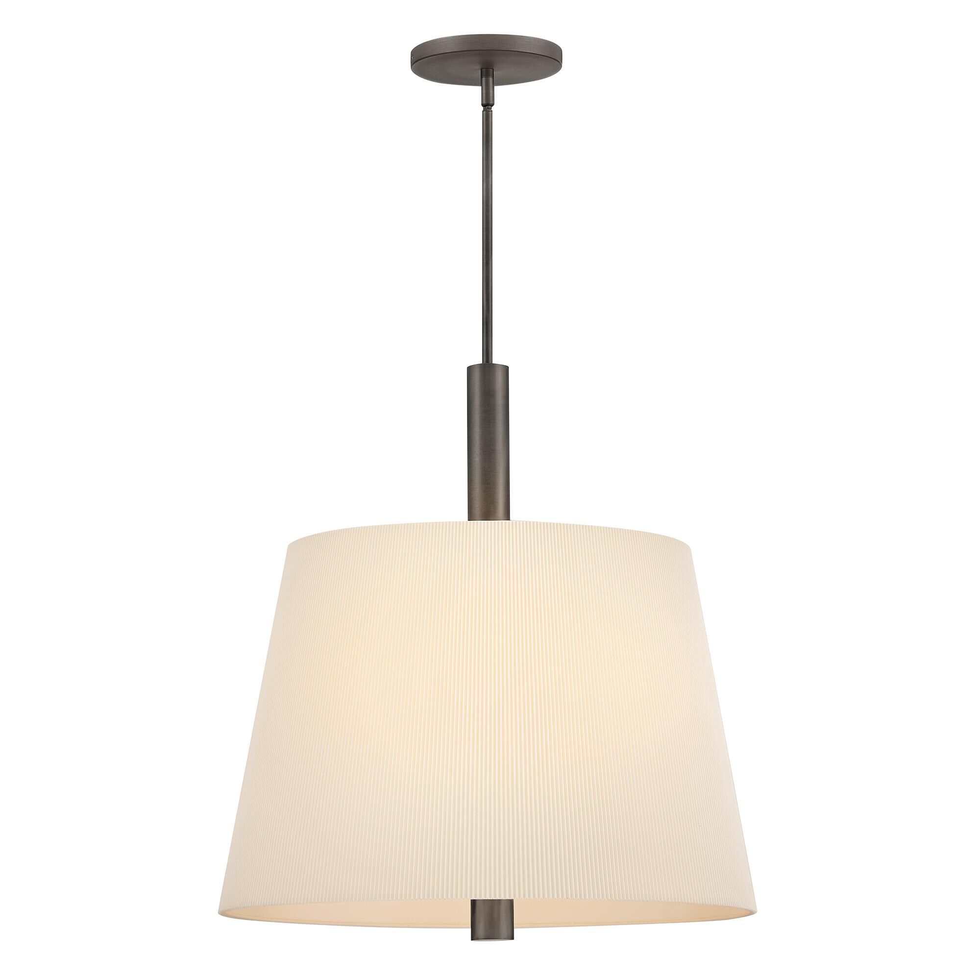 Shown in Slate Bronze finish and Micro Pleated Fabric shade