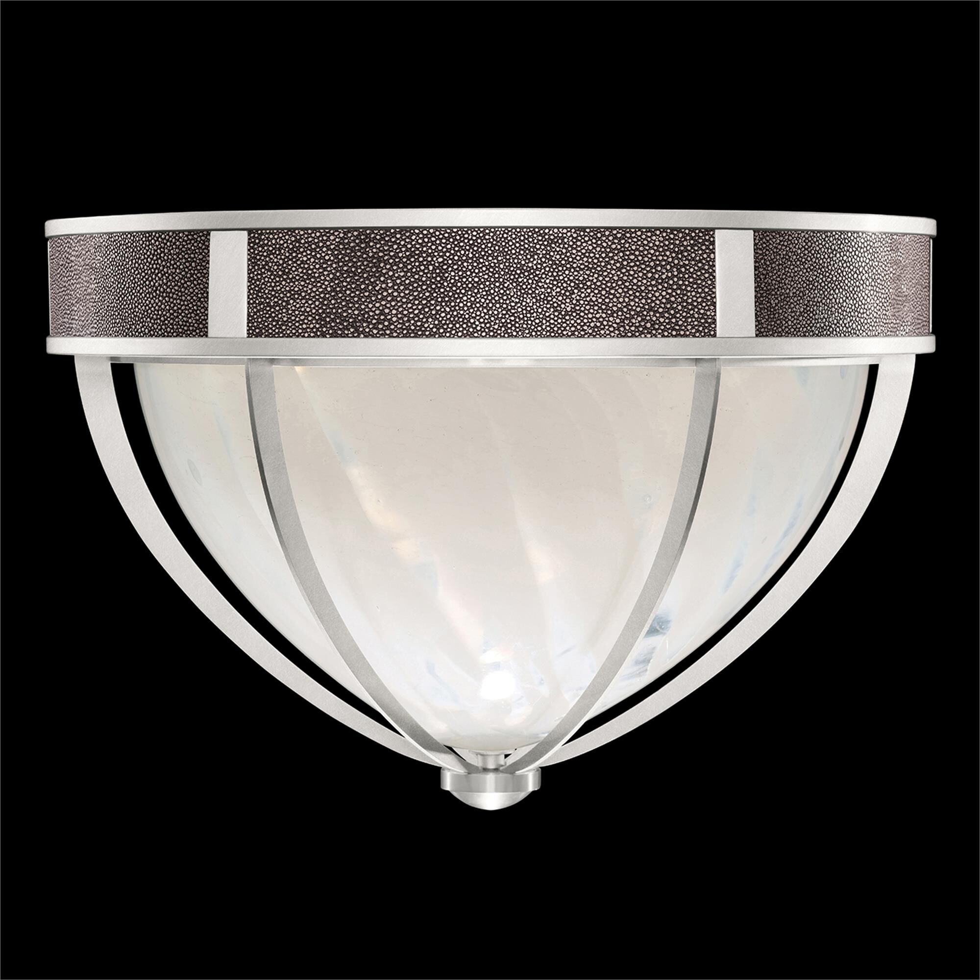Shown in Silver Leaf and Nickel  finish and Pebble accent