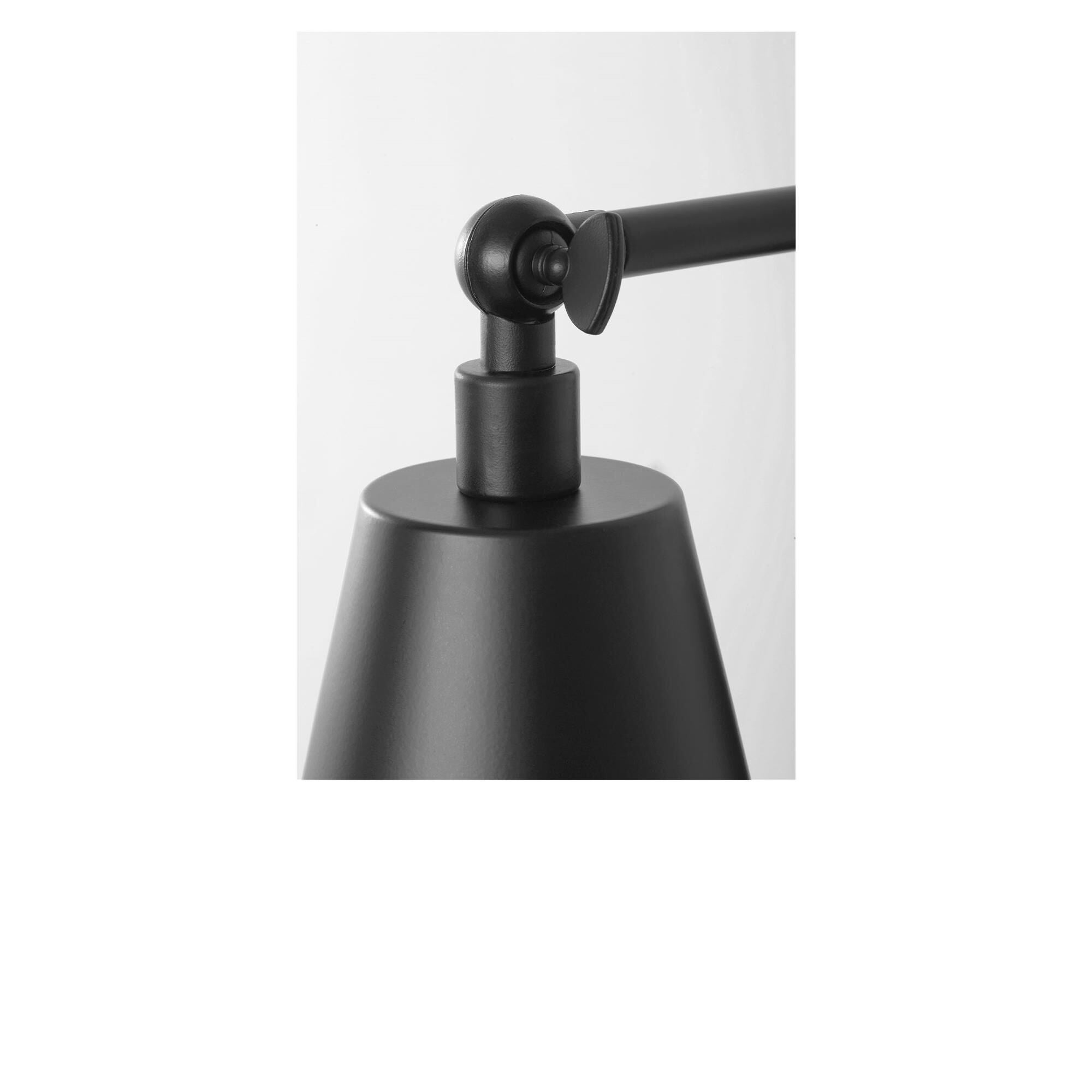 Shown in Midnight Black finish and Steel shade