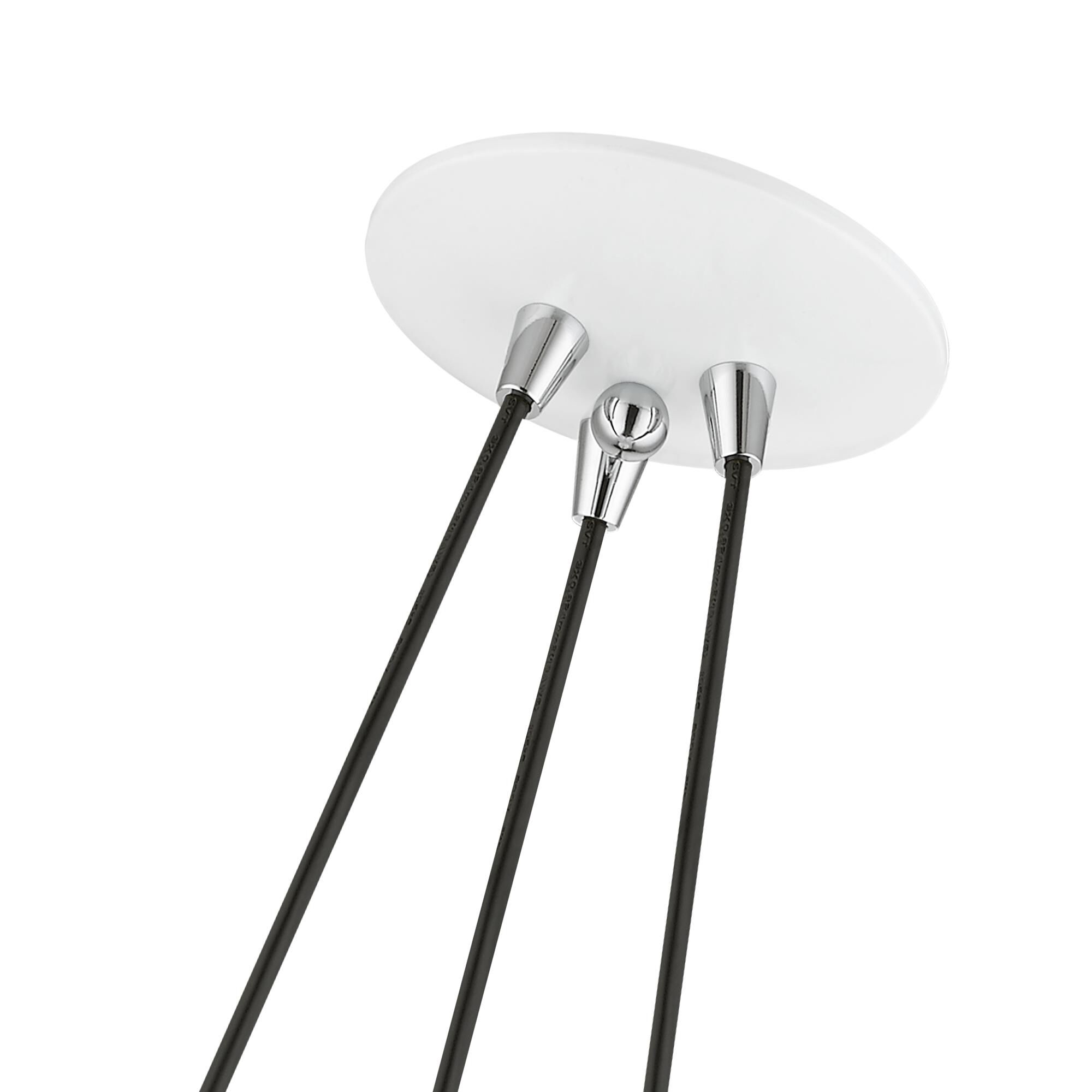 Shown in Shiny White with Polished Chrome Accents finish and Shiny White Aluminum with Gold Inside shade