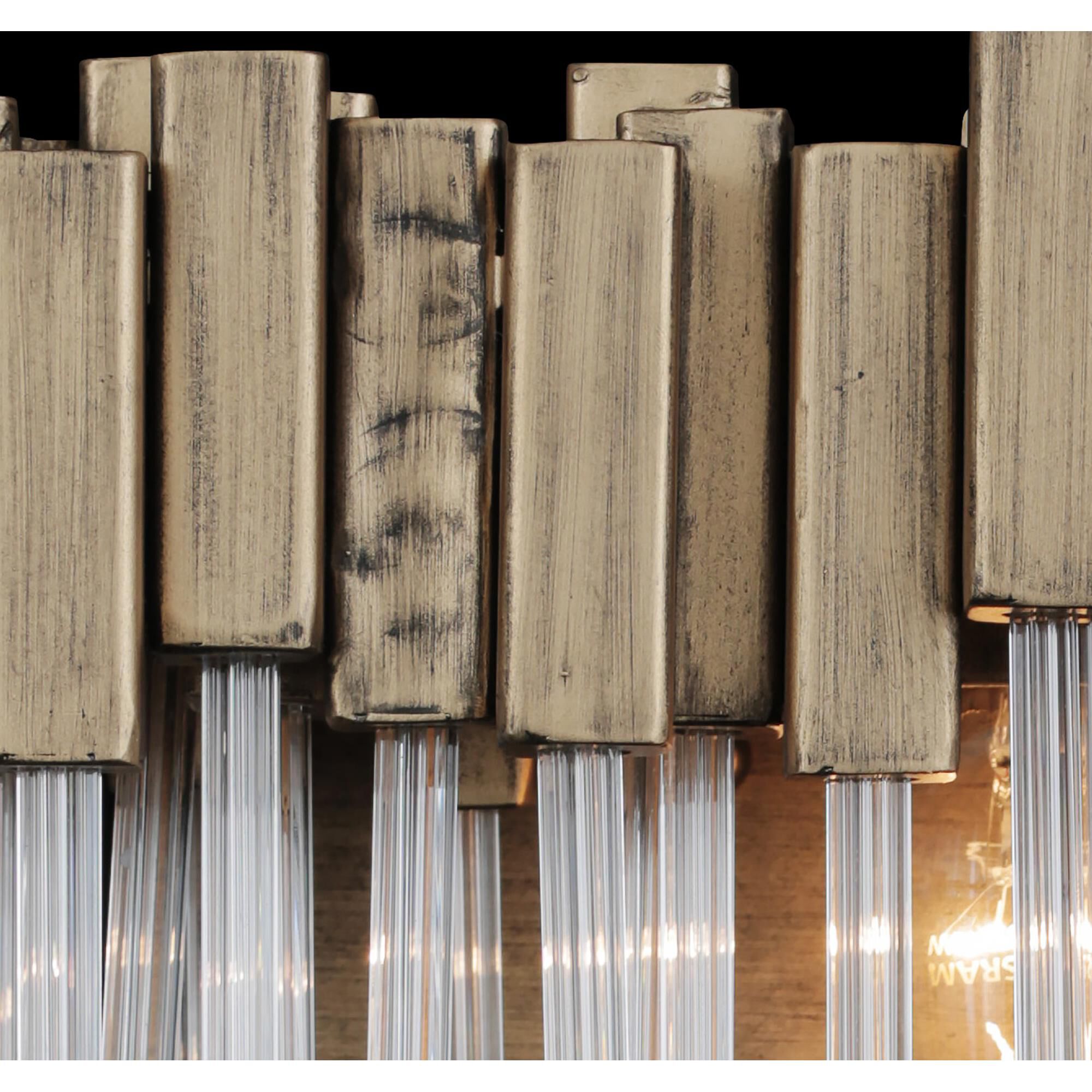 Shown in Havana Gold finish and Clear Fluted glass