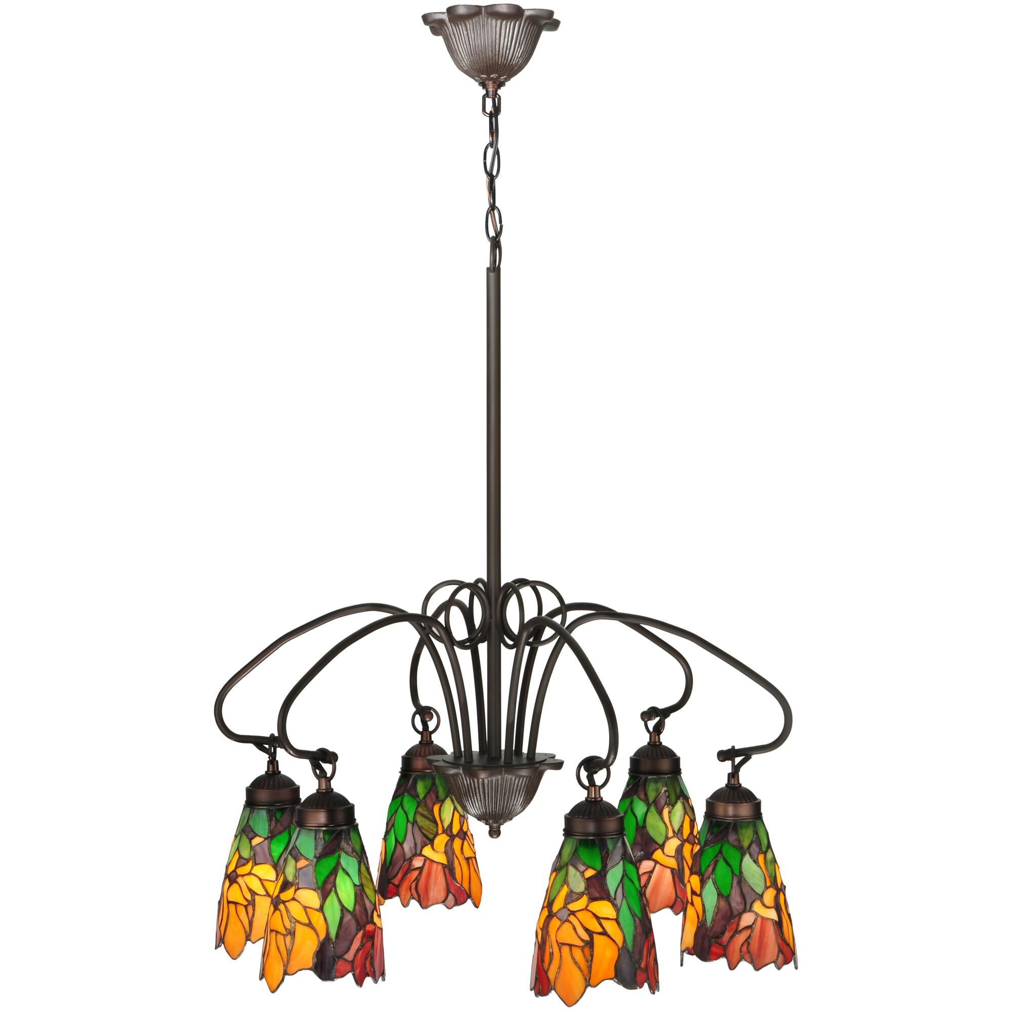 Iris 26 Inch 6 Light Chandelier by Meyda Lighting