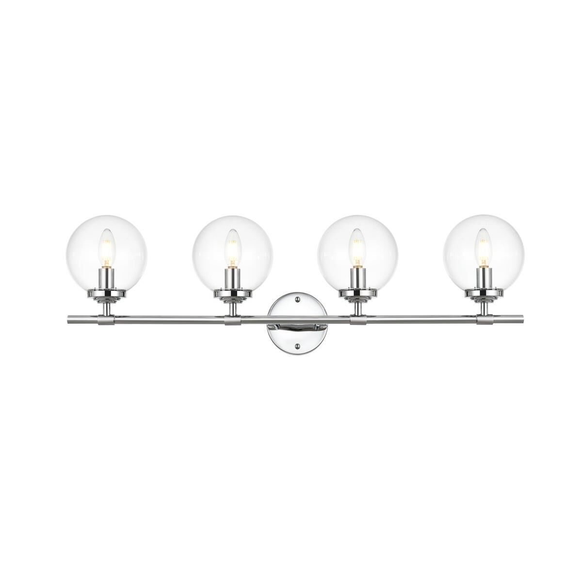 Ingrid 33 Inch 4 Light Bath Vanity Light by Elegant Lighting
