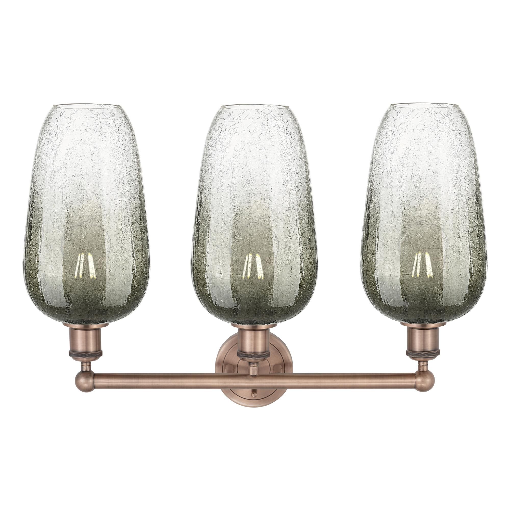 Shown in Antique Copper finish and Slate glass