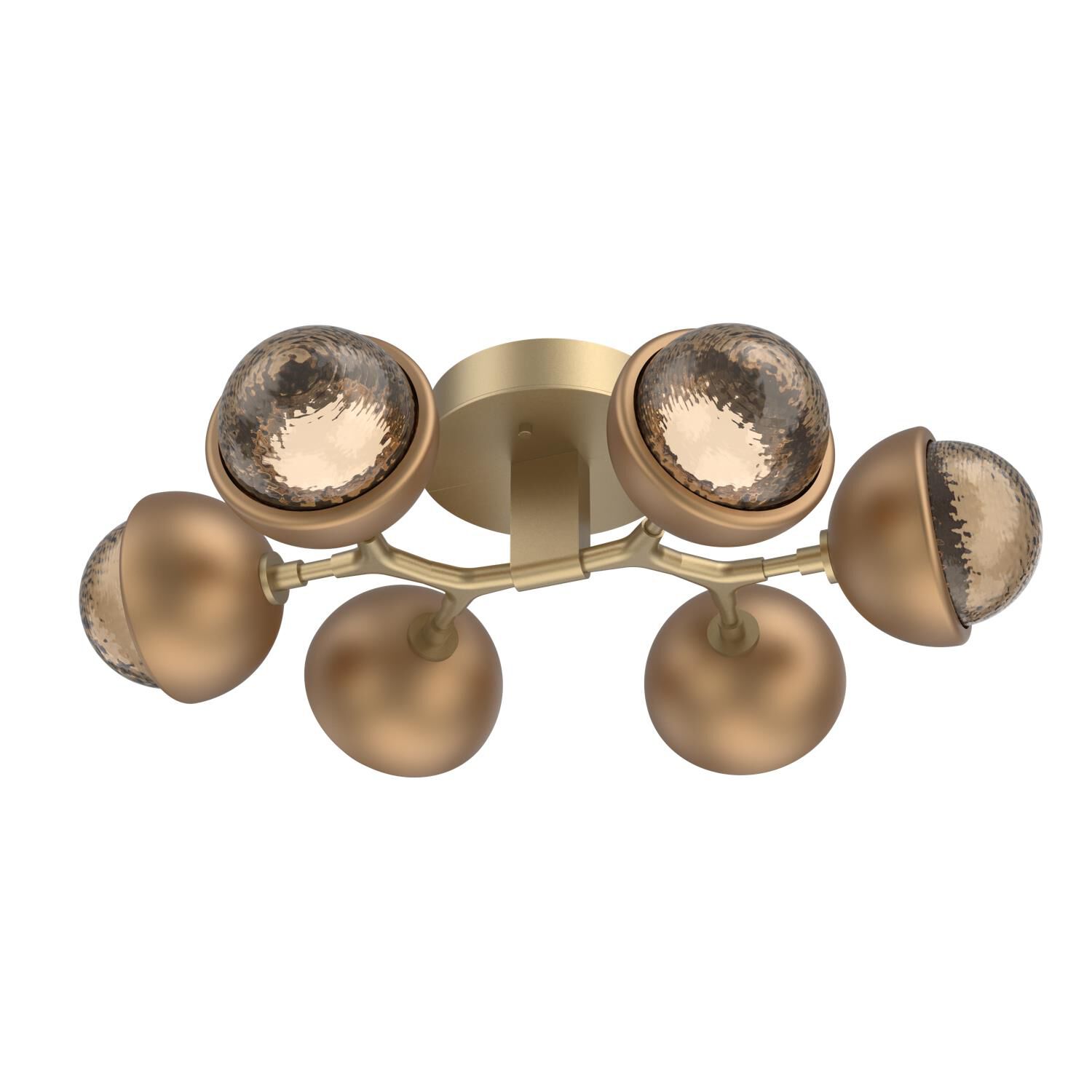 Shown in Gilded Brass finish and Bronze glass and Novel Brass accent