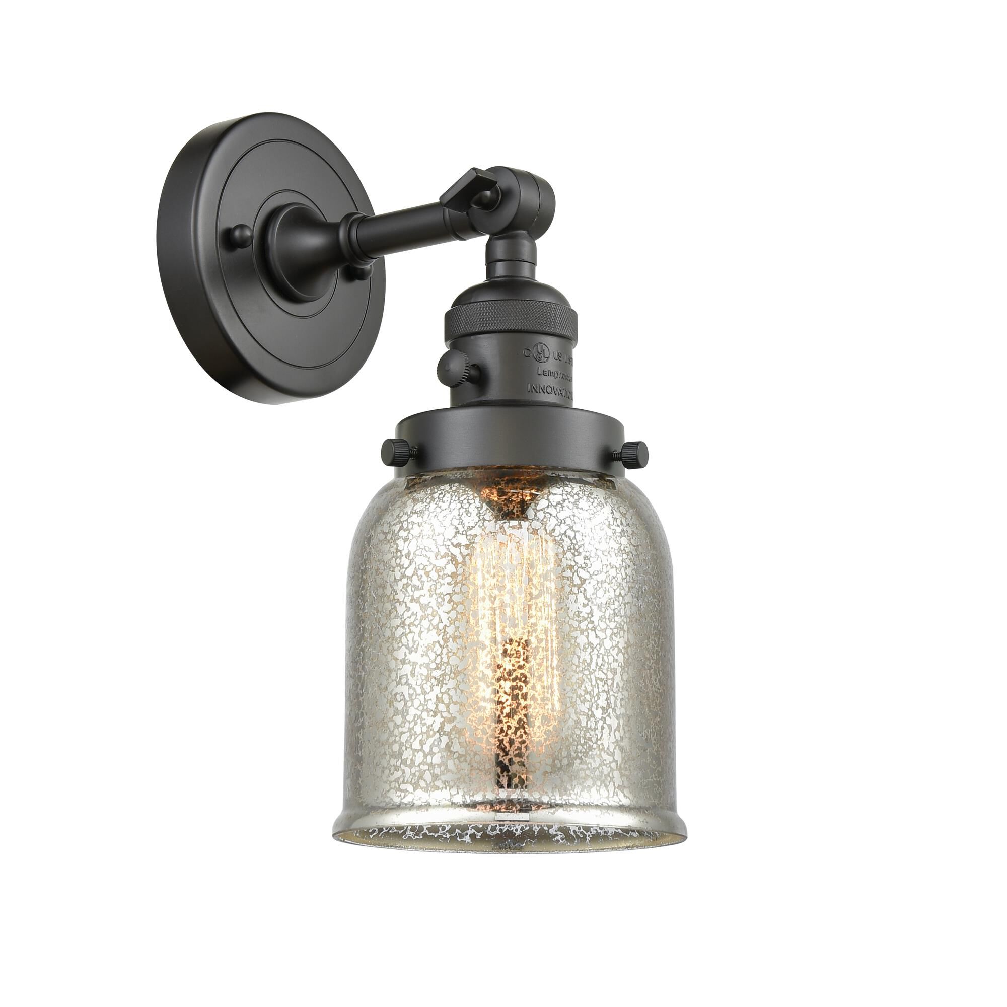Shown in Oil Rubbed Bronze finish and Silver Mercury glass