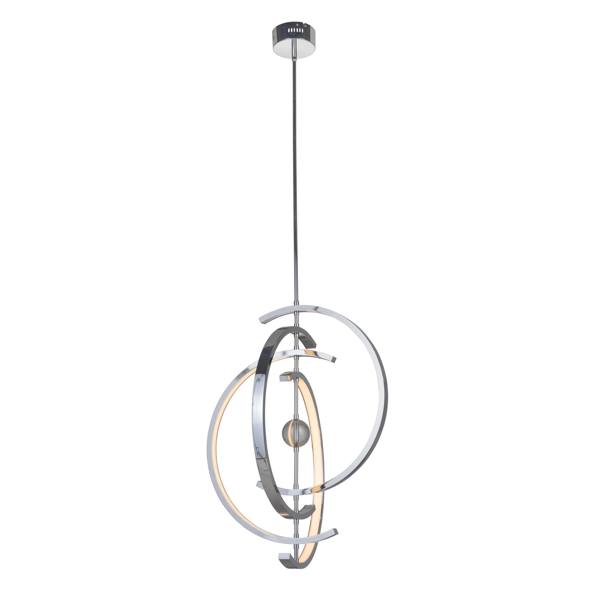 Shown in Chrome finish and Yes glass and Yes shade