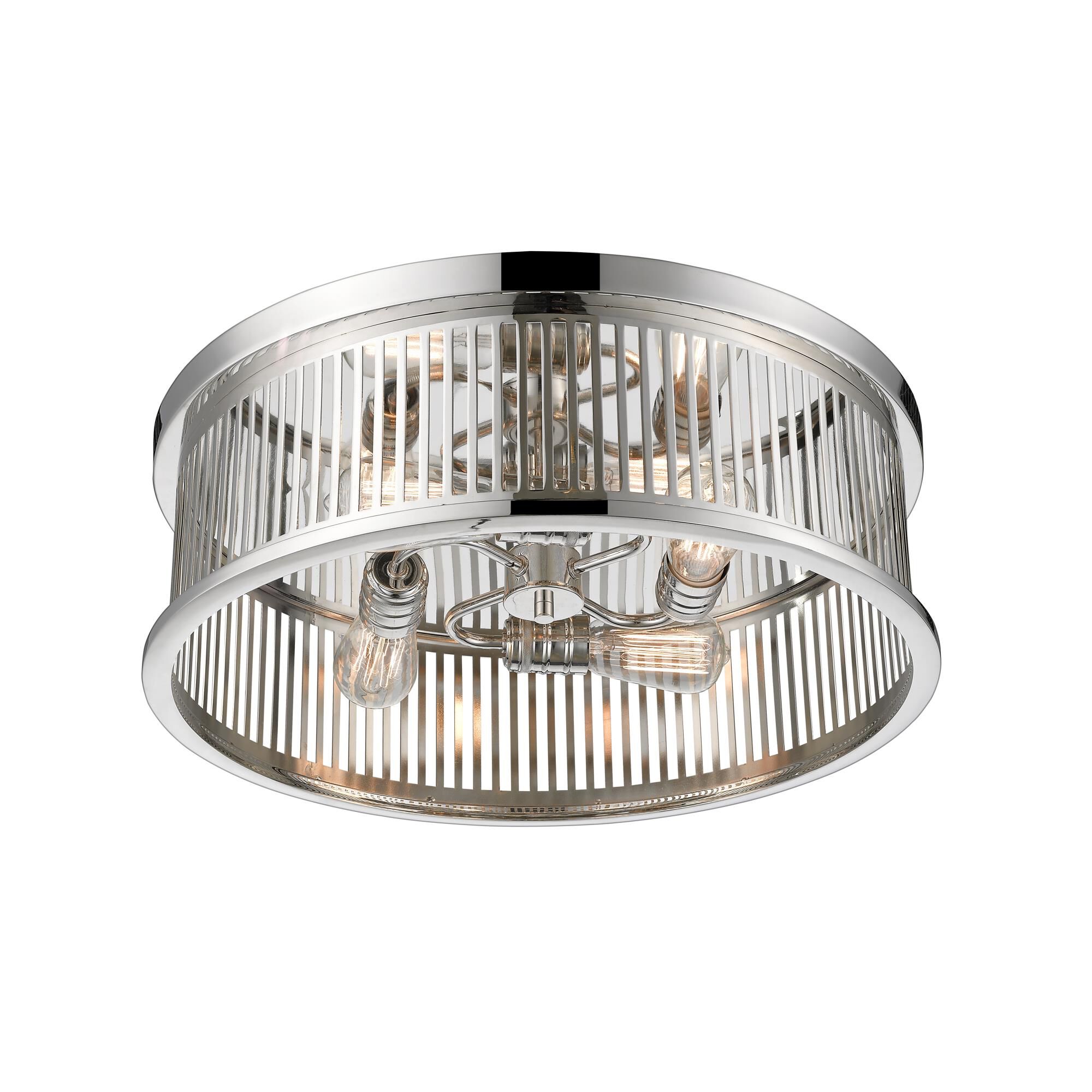 Shown in Polished Nickel finish and Steel glass and Steel shade