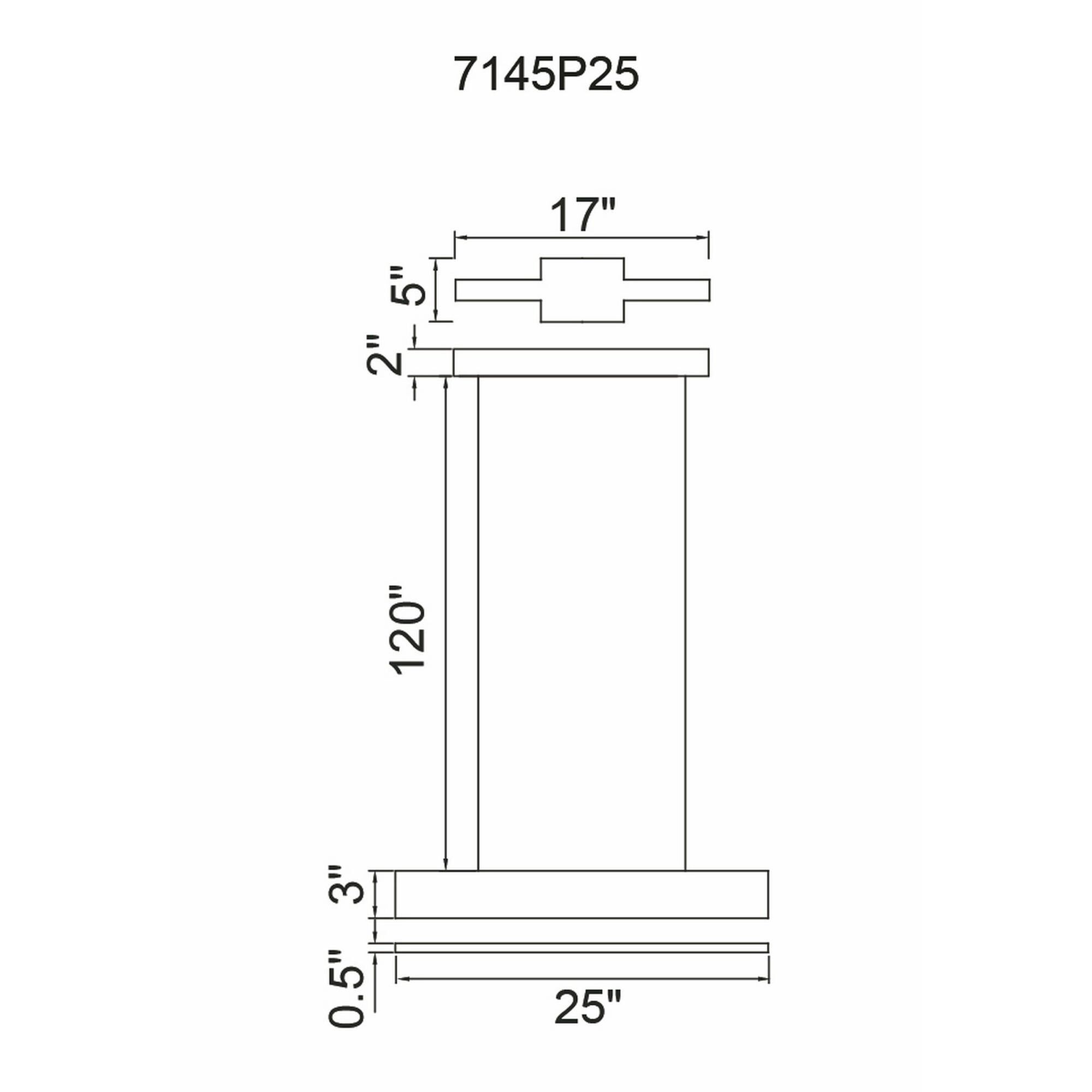 CWI Lighting Krista 25 Inch LED Linear Suspension Light