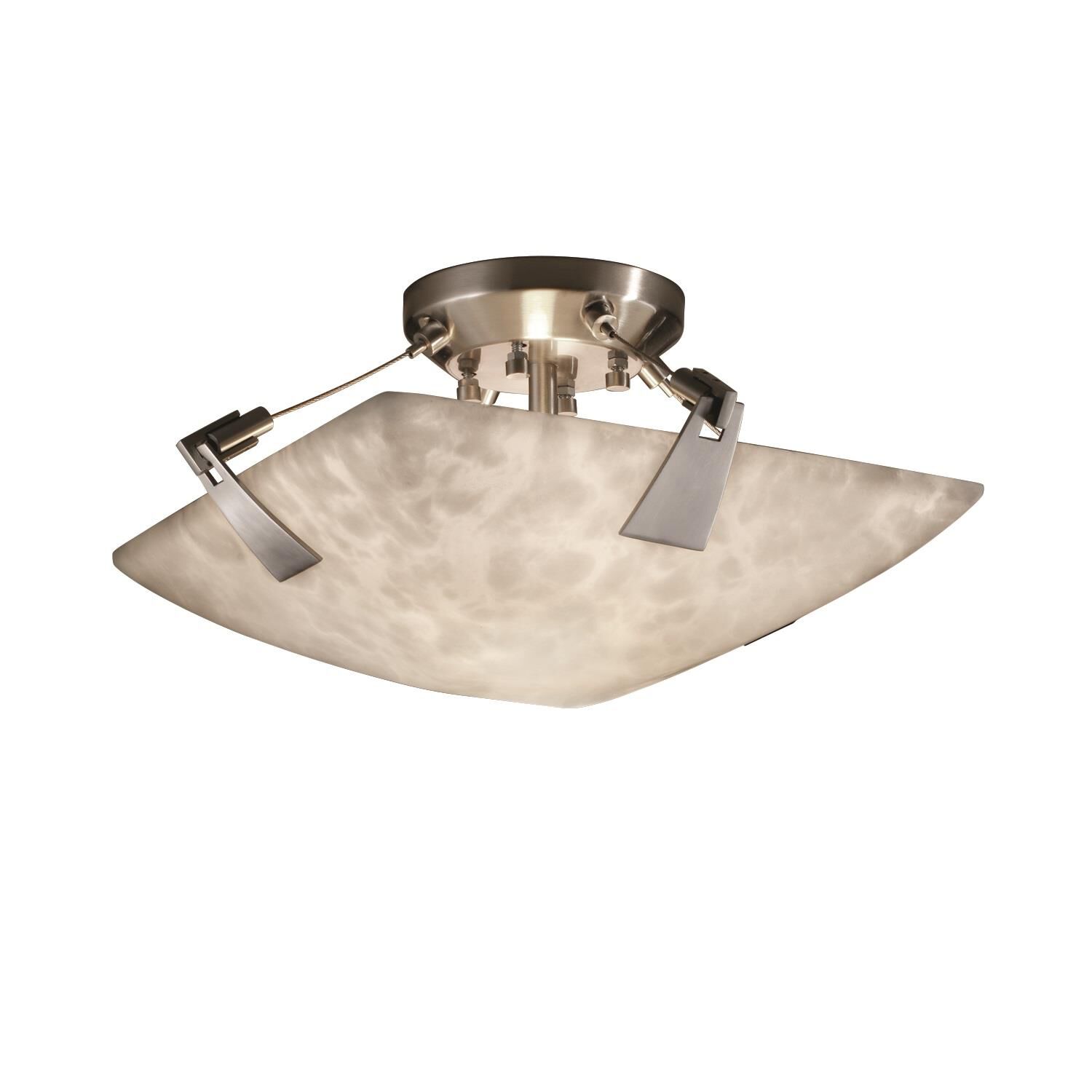 Clouds 16 Inch 2 Light Semi Flush Mount by Justice Design Group