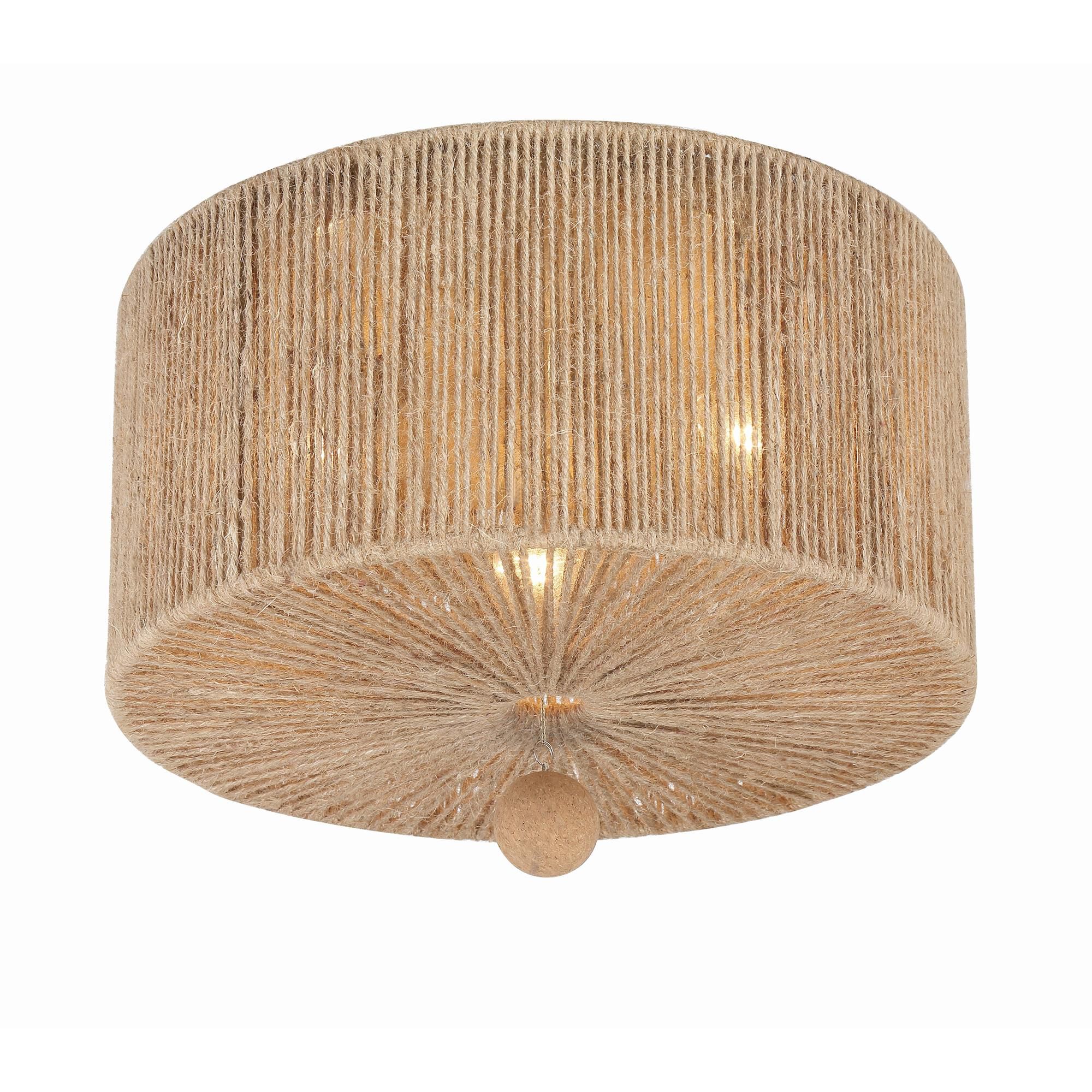 Shown in Burnished Silver finish and Jute glass and Jute shade