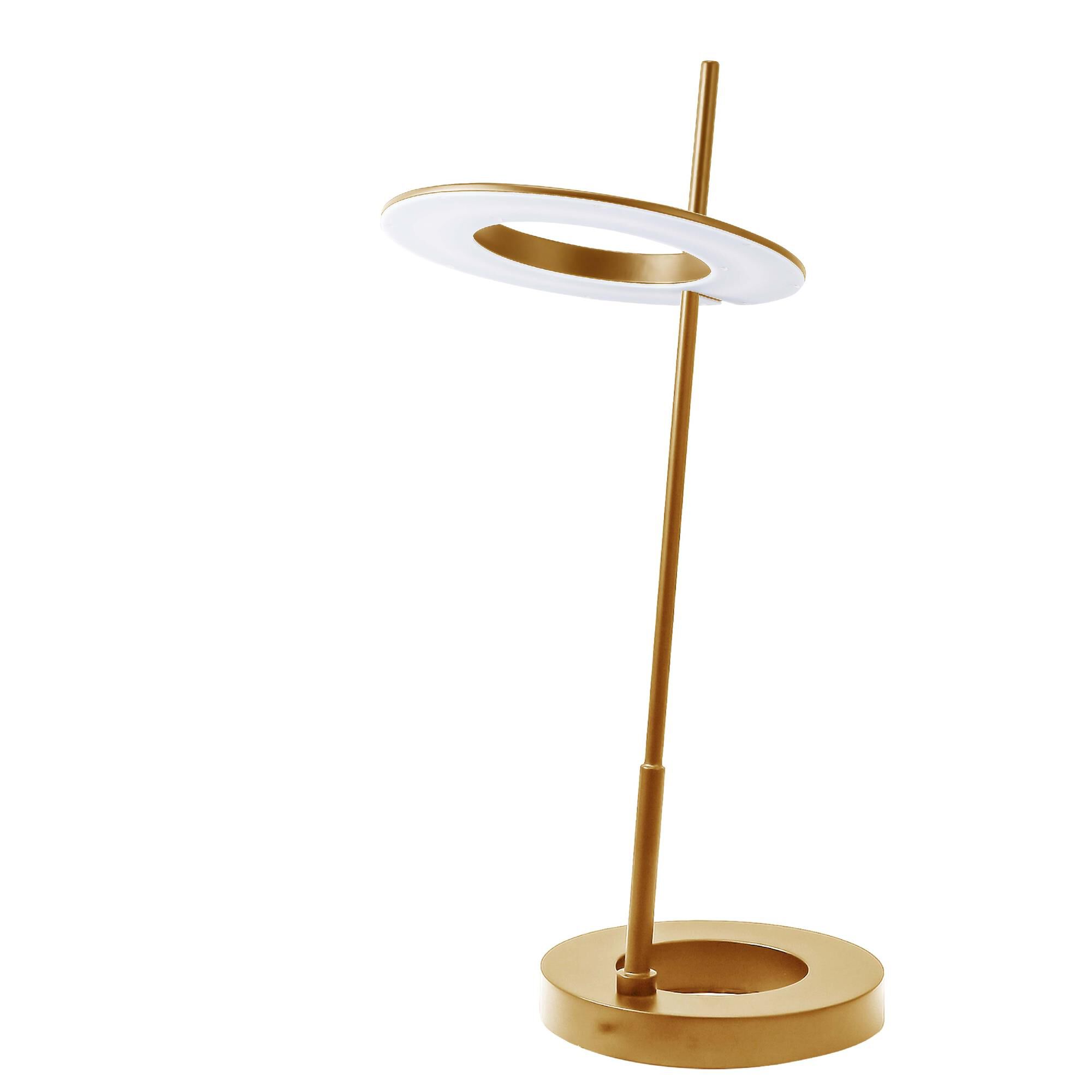 Shown in Aged Brass finish and White shade
