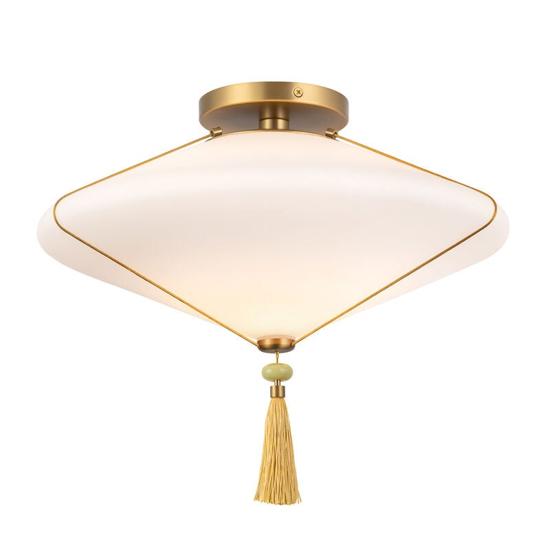 Peyton Fox Reeve 15 Inch Semi Flush Mount by Alora Mood