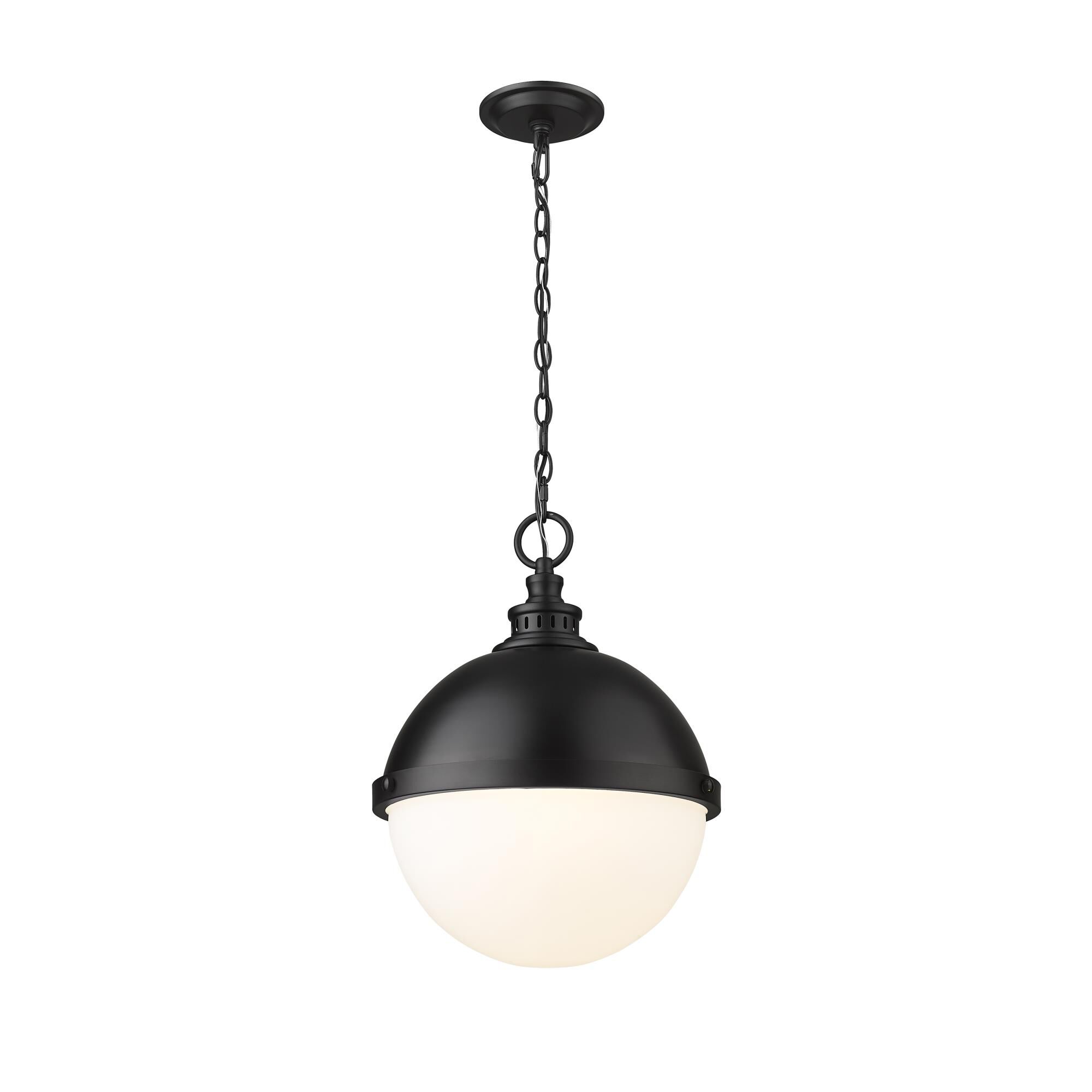 Shown in Matte Black finish and Matte Black shade