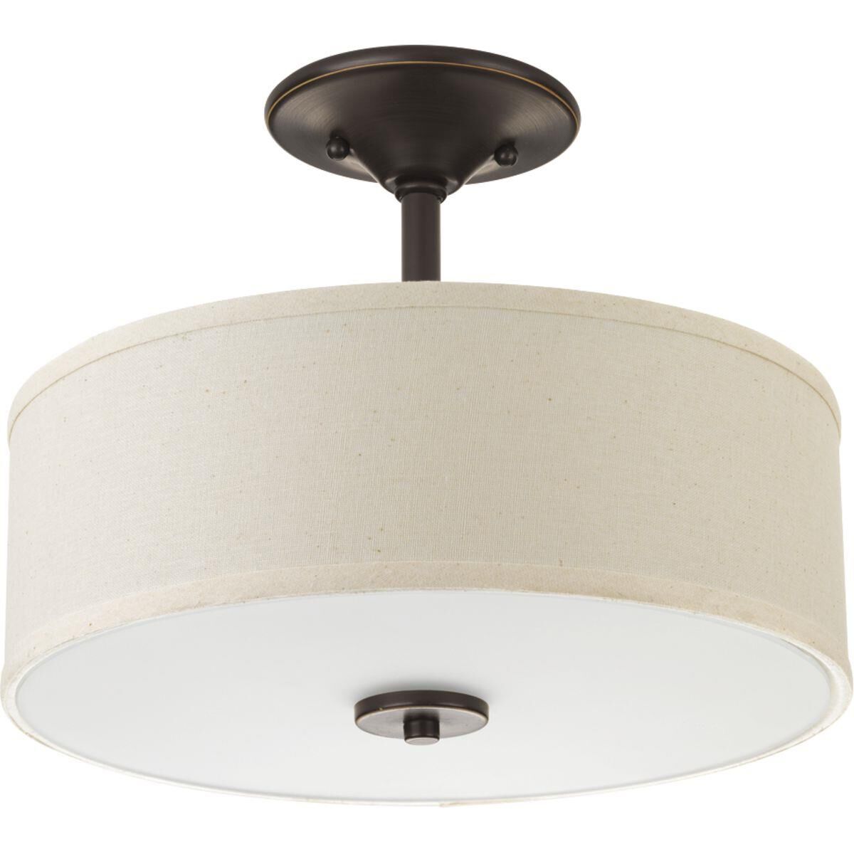 Inspire 13 Inch 1 Light LED Semi Flush Mount by Progress Lighting