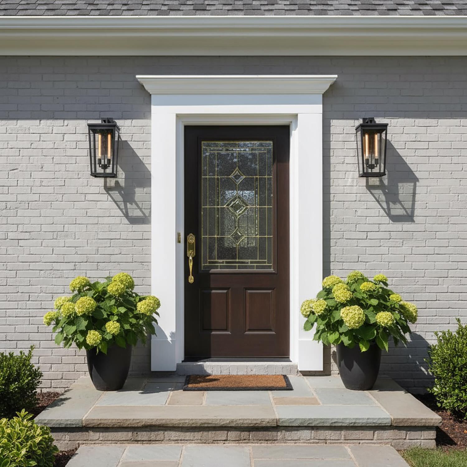 Shown in Black finish and Clear glass