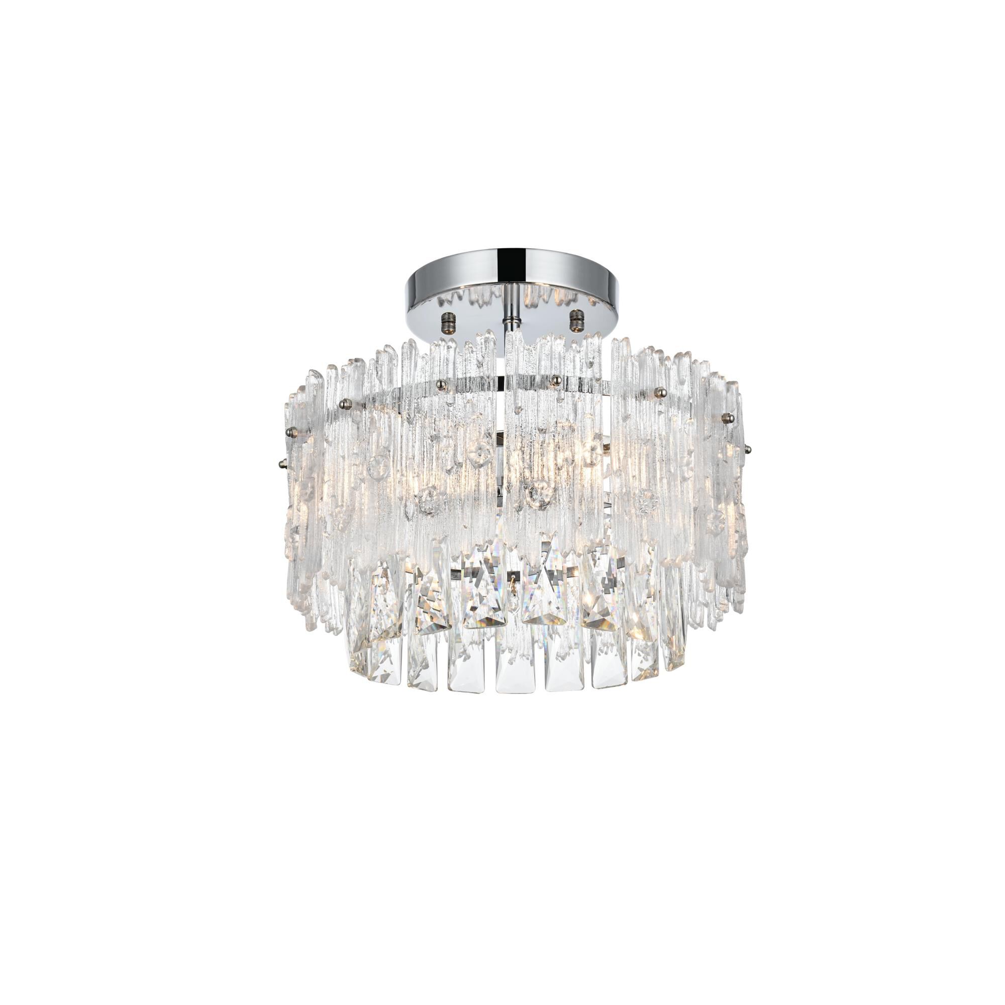 Emilia 12 Inch Semi Flush Mount by Elegant Lighting