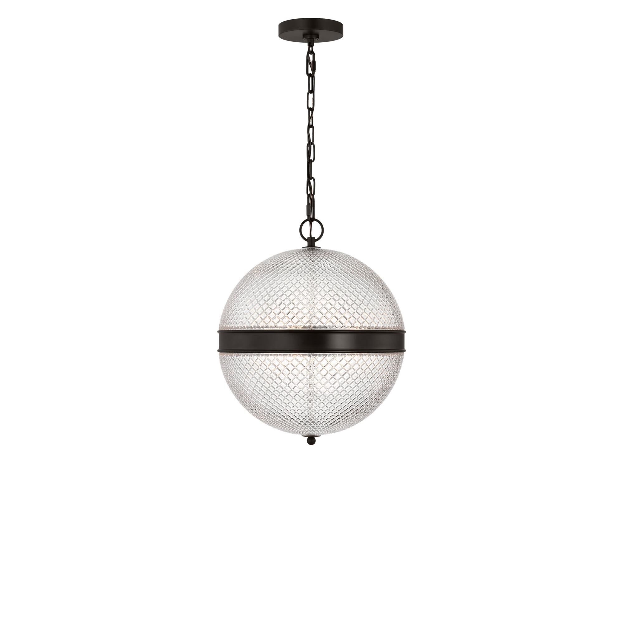 Shown in Aged Iron finish and Textured Transparent Prismatic glass