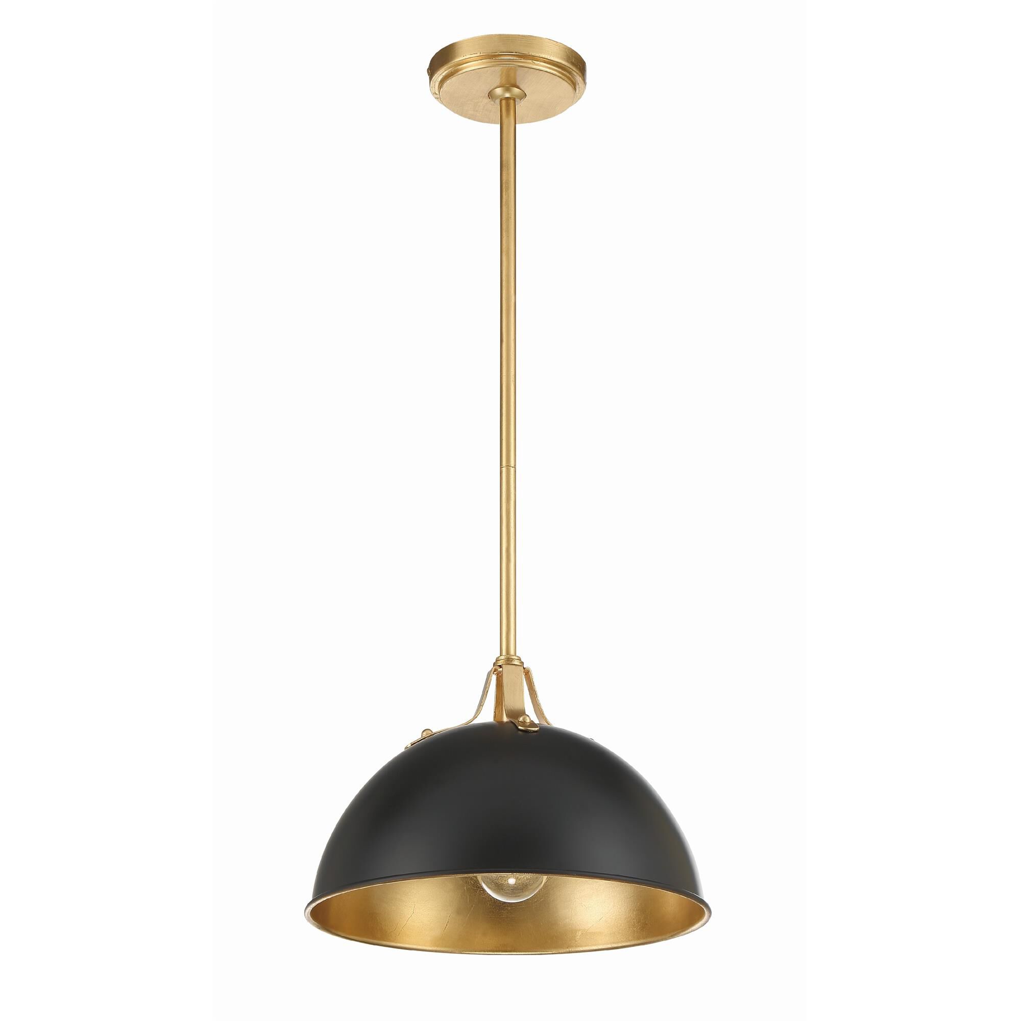 Shown in Matte Black + Antique Gold finish
