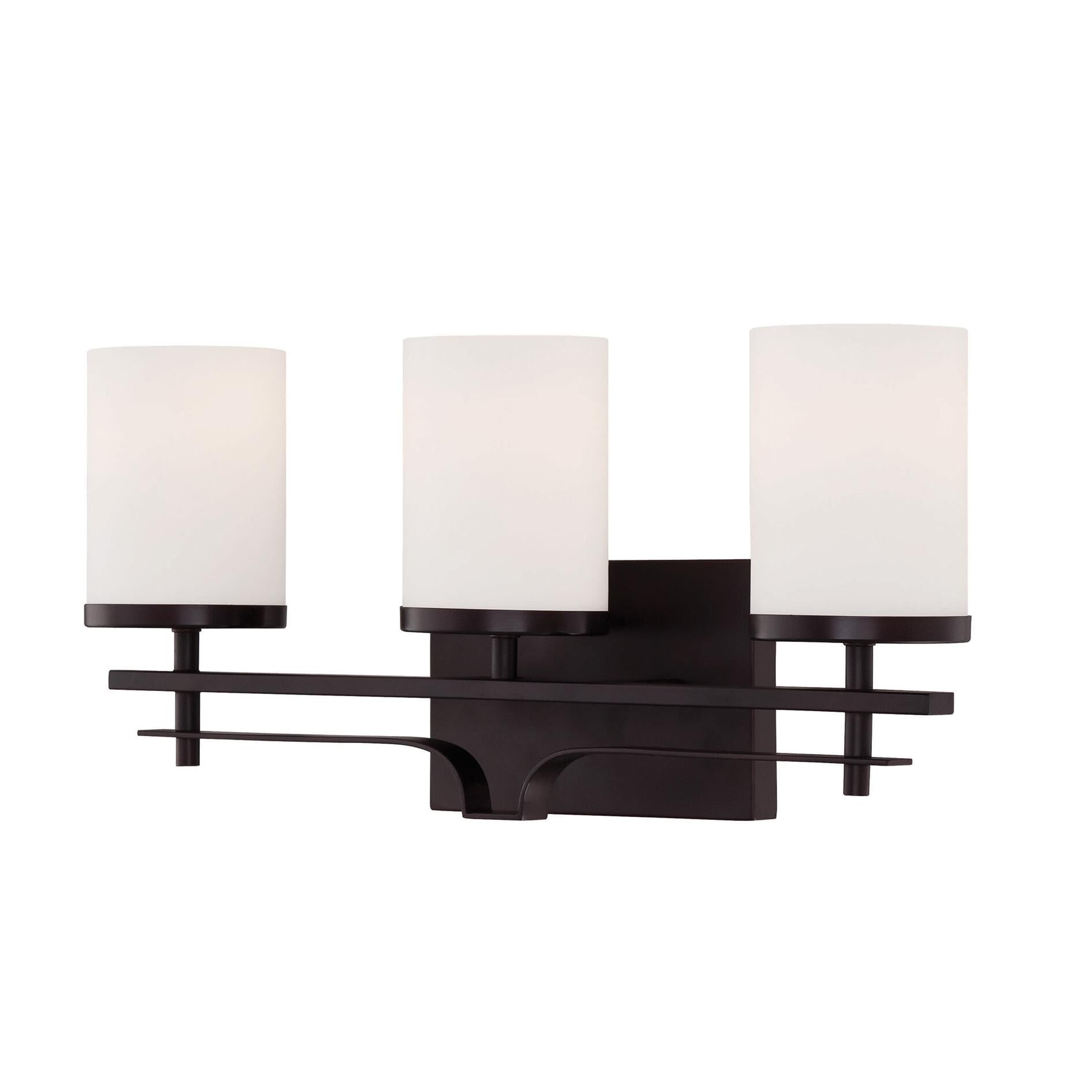 Shown in English Bronze finish and White Opal  glass