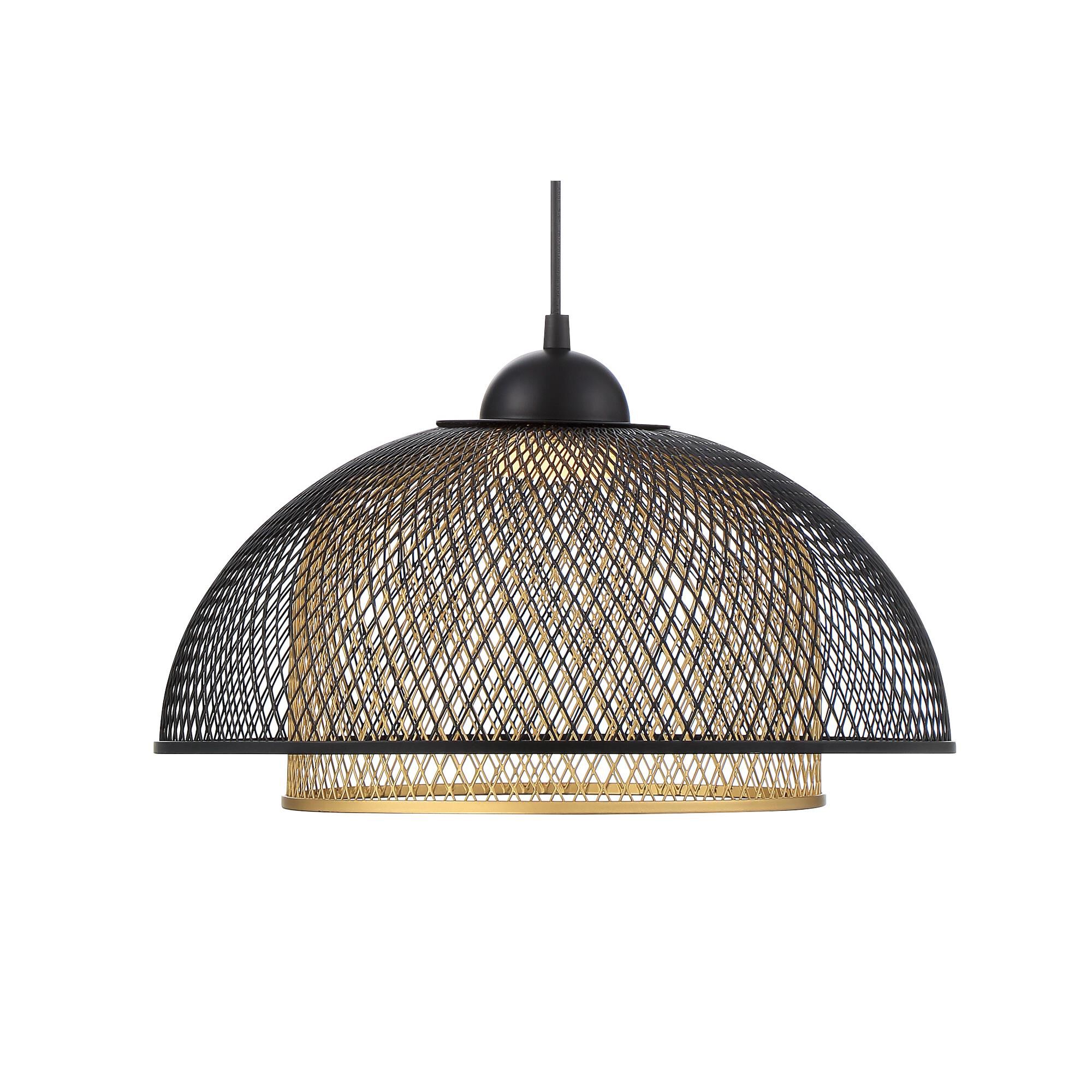 Shown in Black & Gold finish and Black & Gold shade and Gold accent