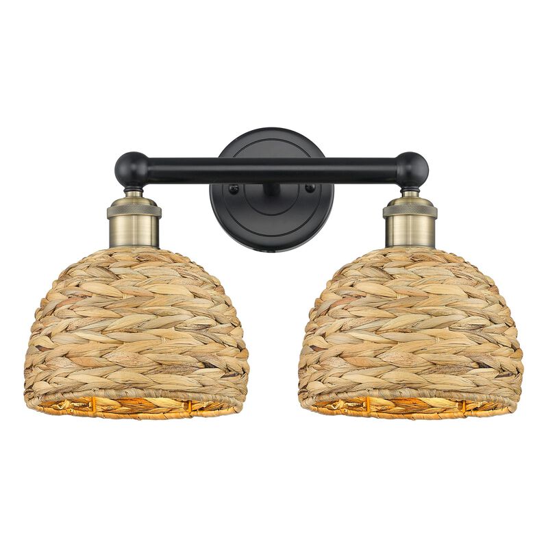 Bruno Marashlian Woven Rattan 17 Inch Bath Vanity Light by Innovations Lighting
