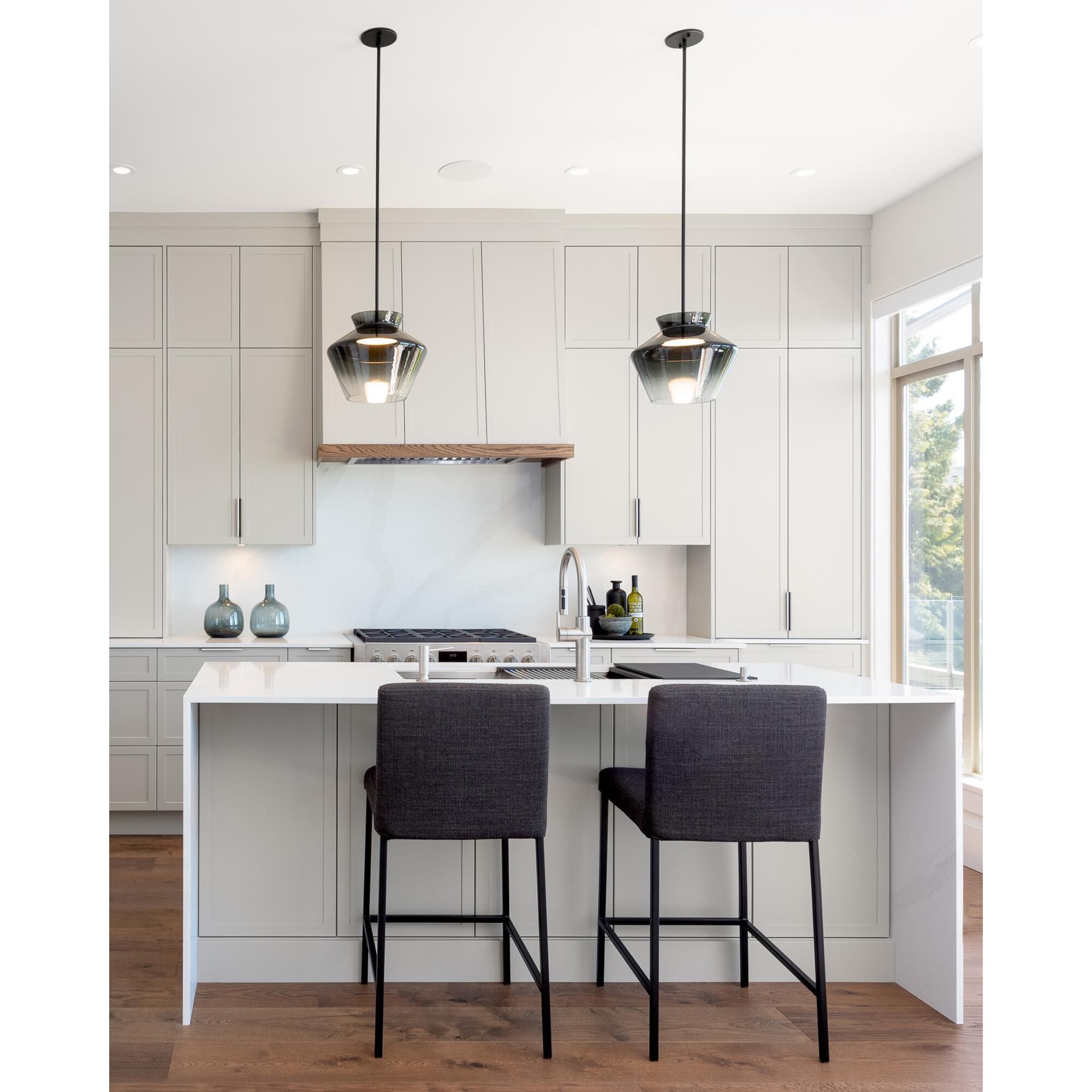 Shown in Black finish and Smoked with Frosted Acrylic Diffuser glass