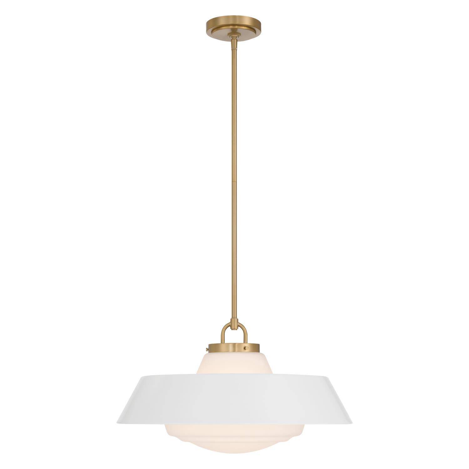 Shown in Vibrant Gold finish and Steel glass and Steel shade