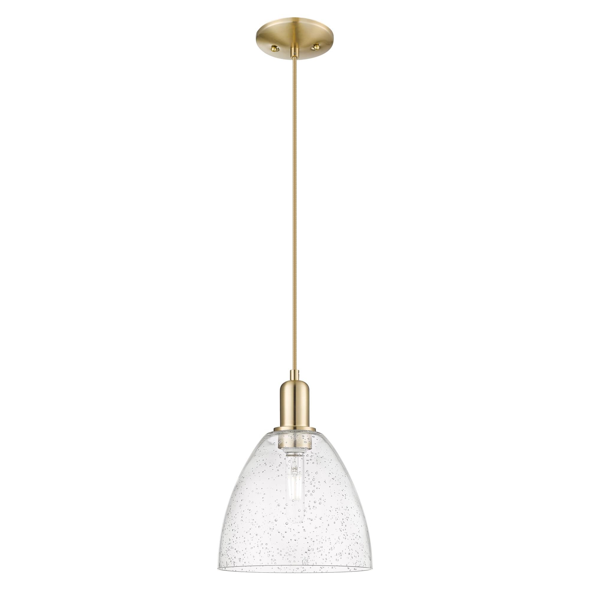 Shown in Champagne Bronze finish and Seedy glass