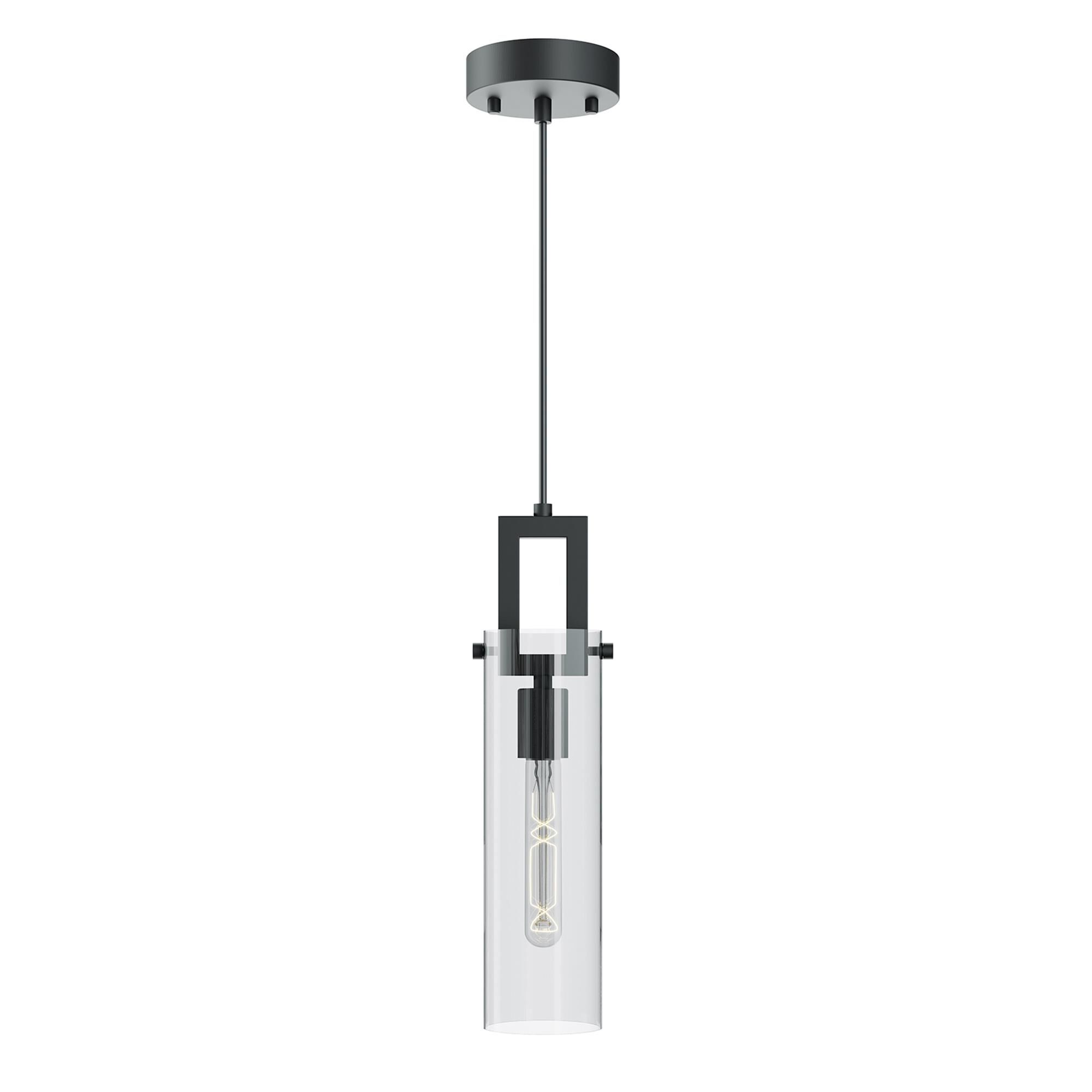 Shown in Black finish and Clear glass