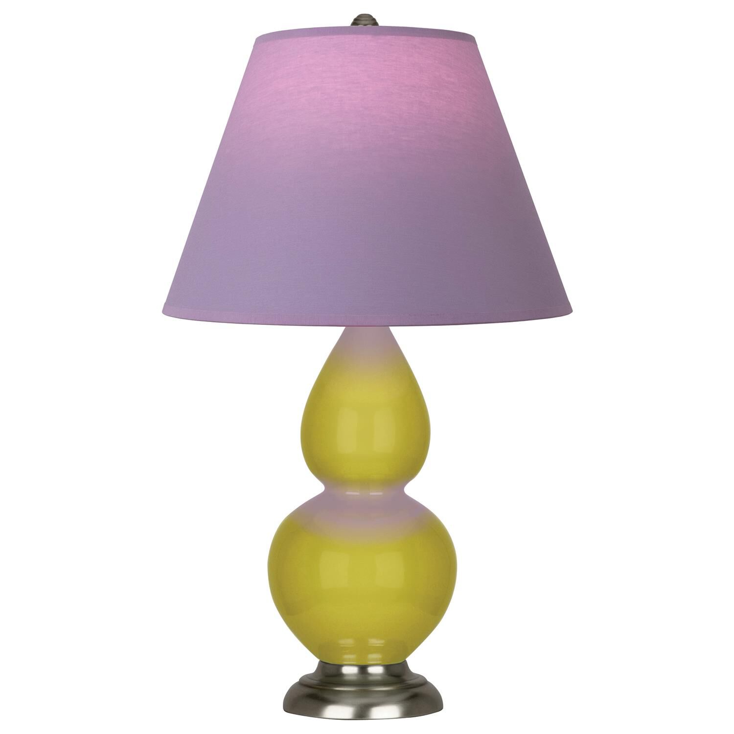 Shown in Citron finish and Lavender and Plum shade and Antique Silver accent