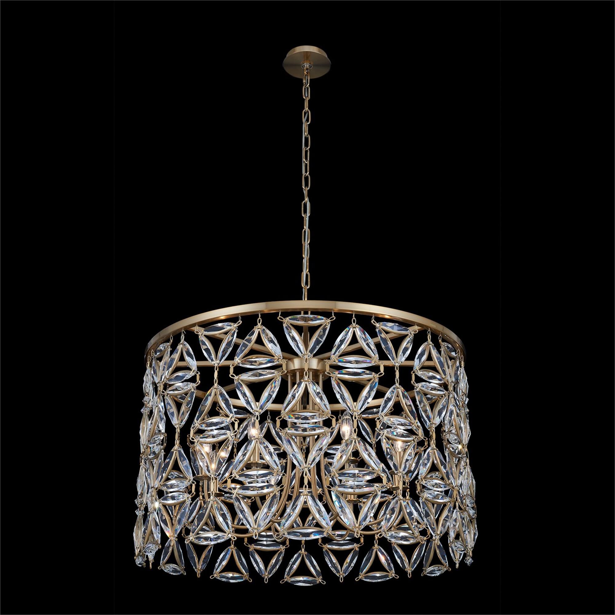 Shown in True Brass finish and Firenze Clear crystal and 0 shade
