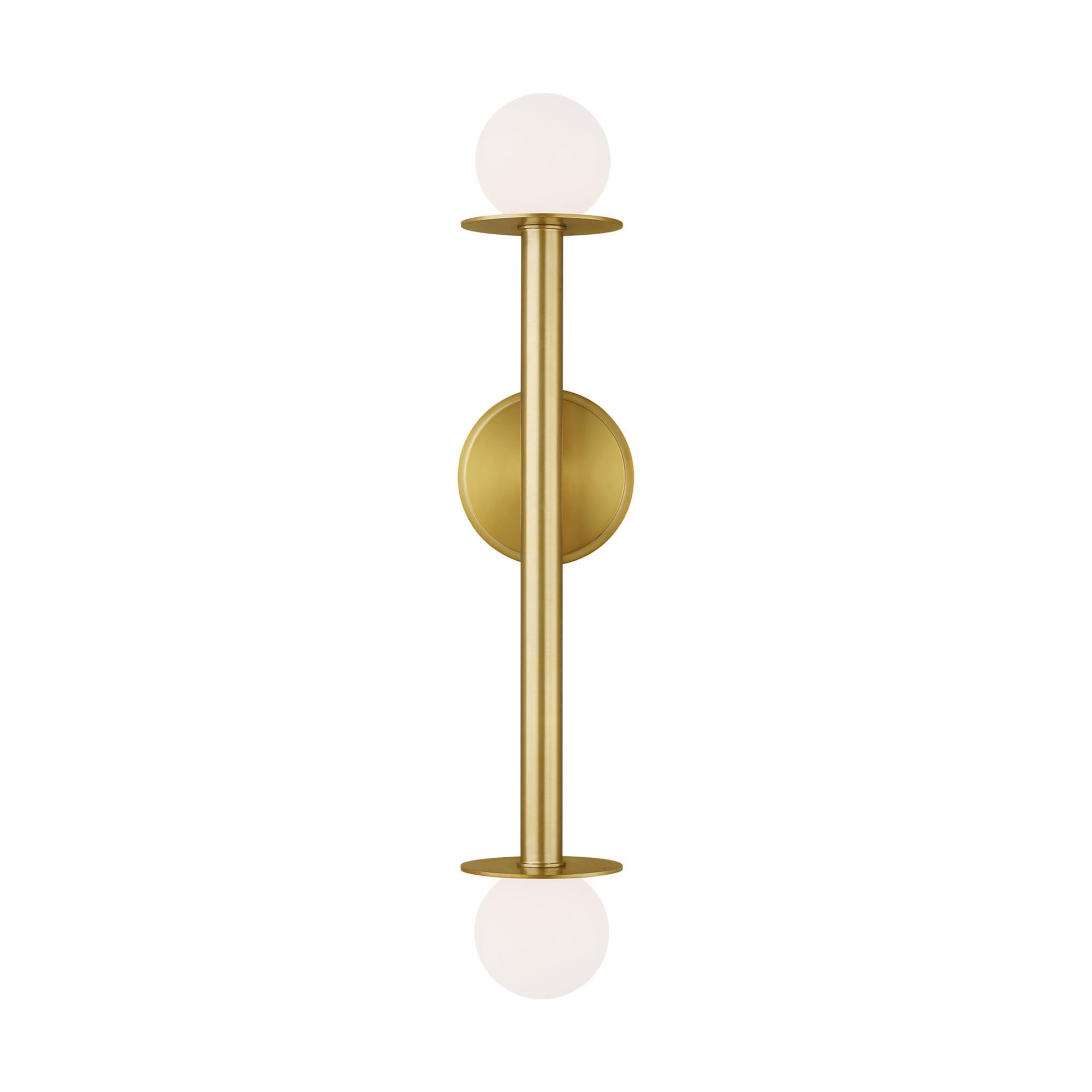 Shown in Burnished Brass finish and Milk Whitesteel glass