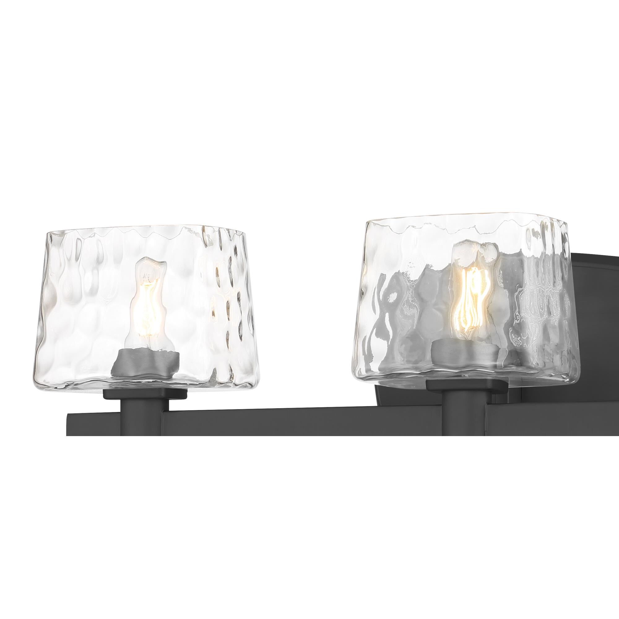 Shown in Coal finish and Clear glass