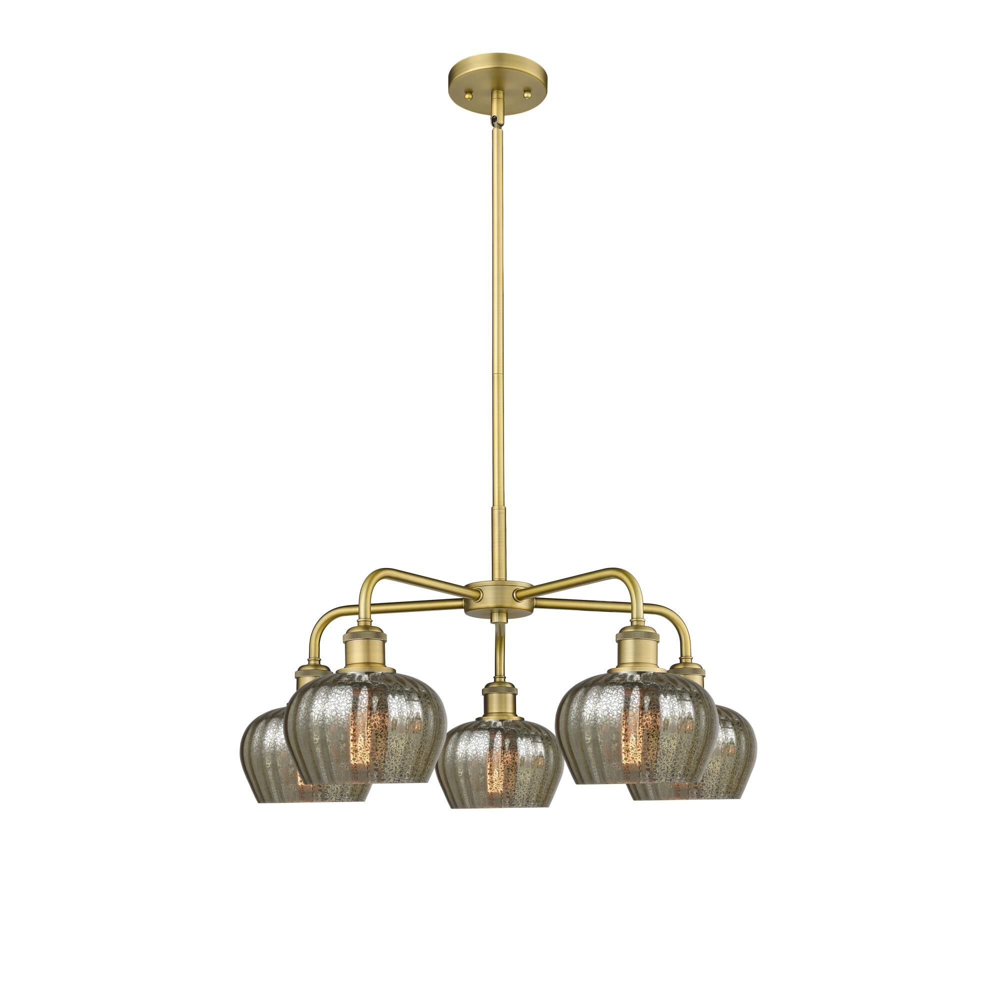 Shown in Brushed Brass finish and Mercury glass