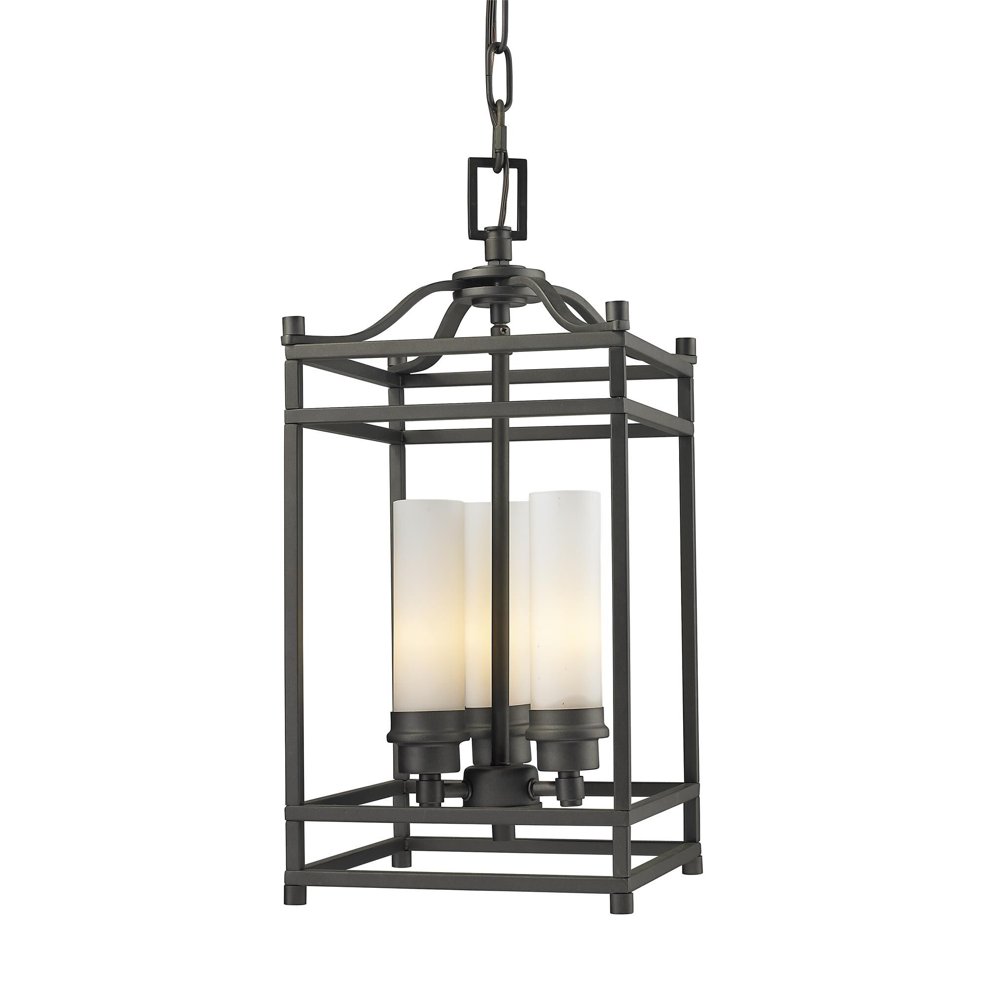 Shown in Bronze finish and Glass shade
