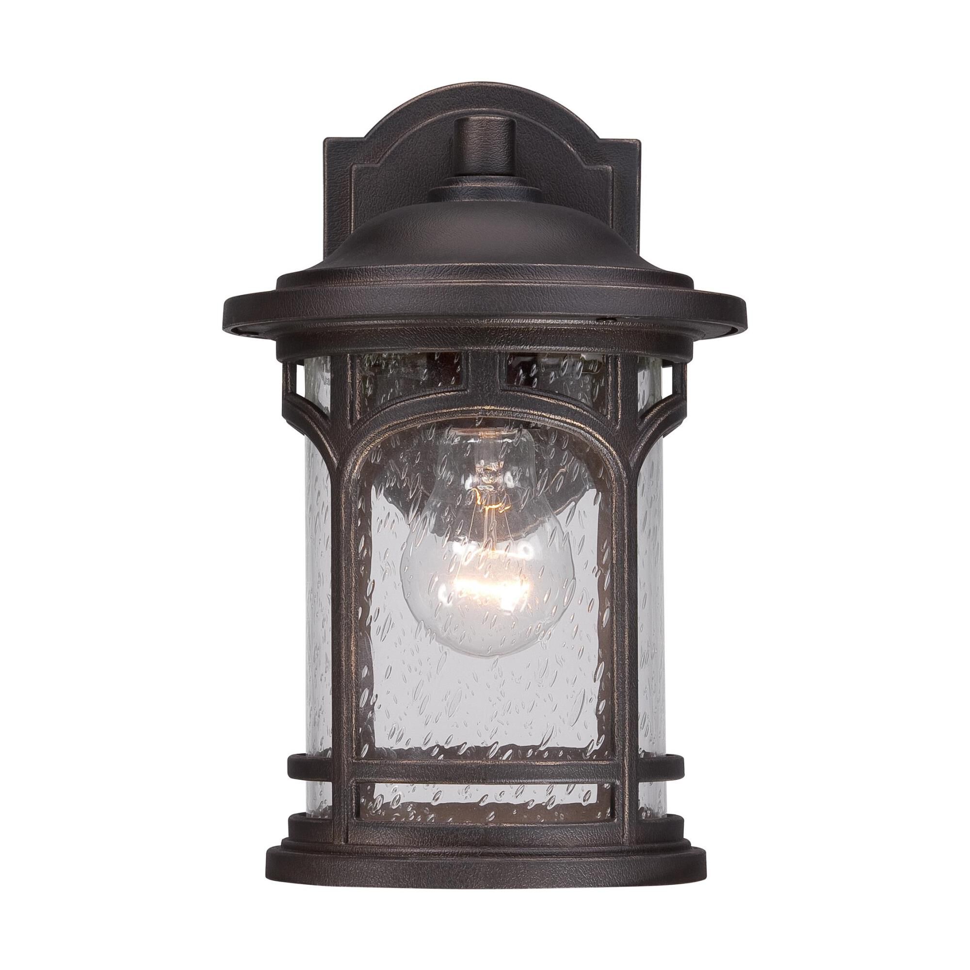 Shown in Palladian Bronze finish and Clear Seedy glass