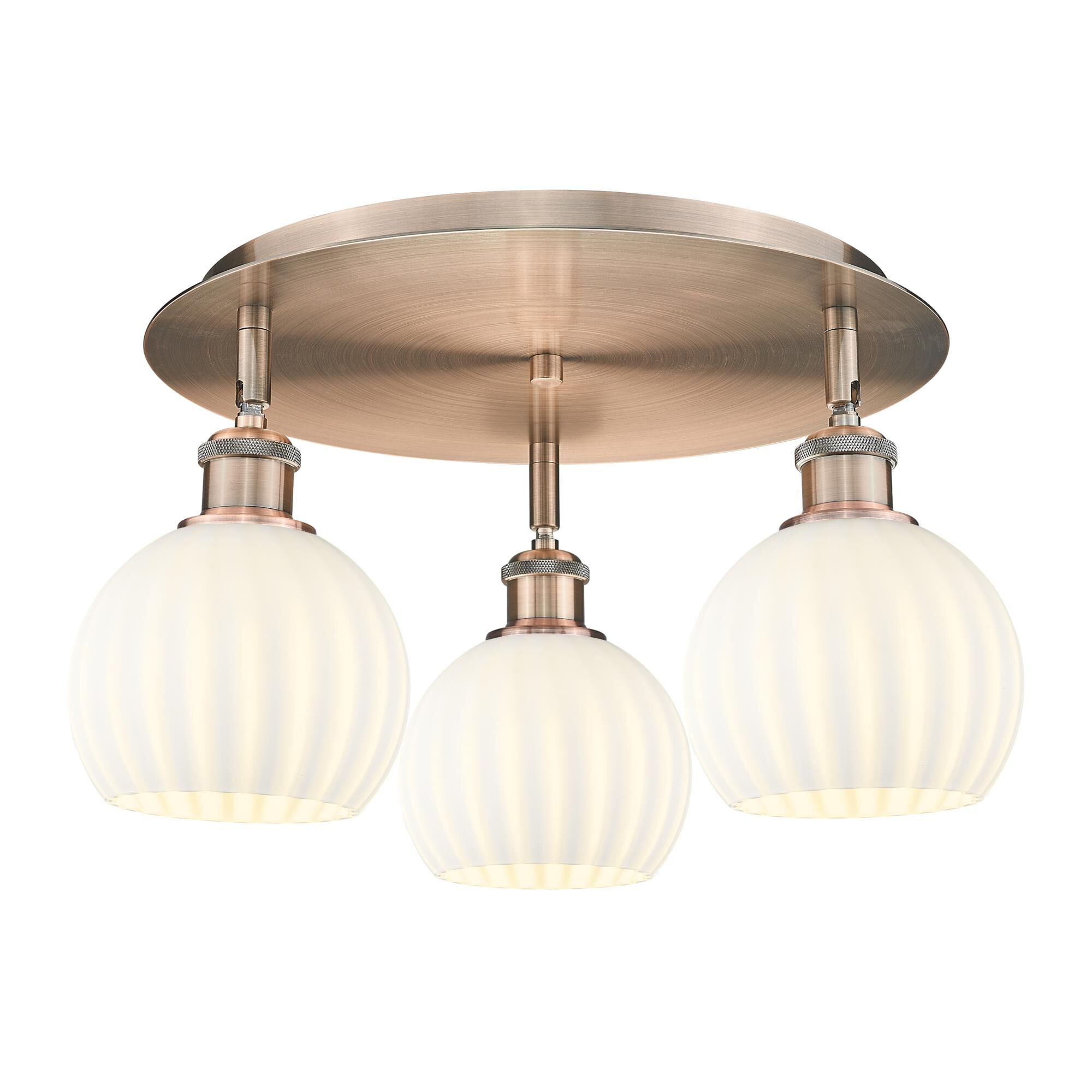 Bruno Marashlian White Venetian 18 Inch Flush Mount by Innovations Lighting