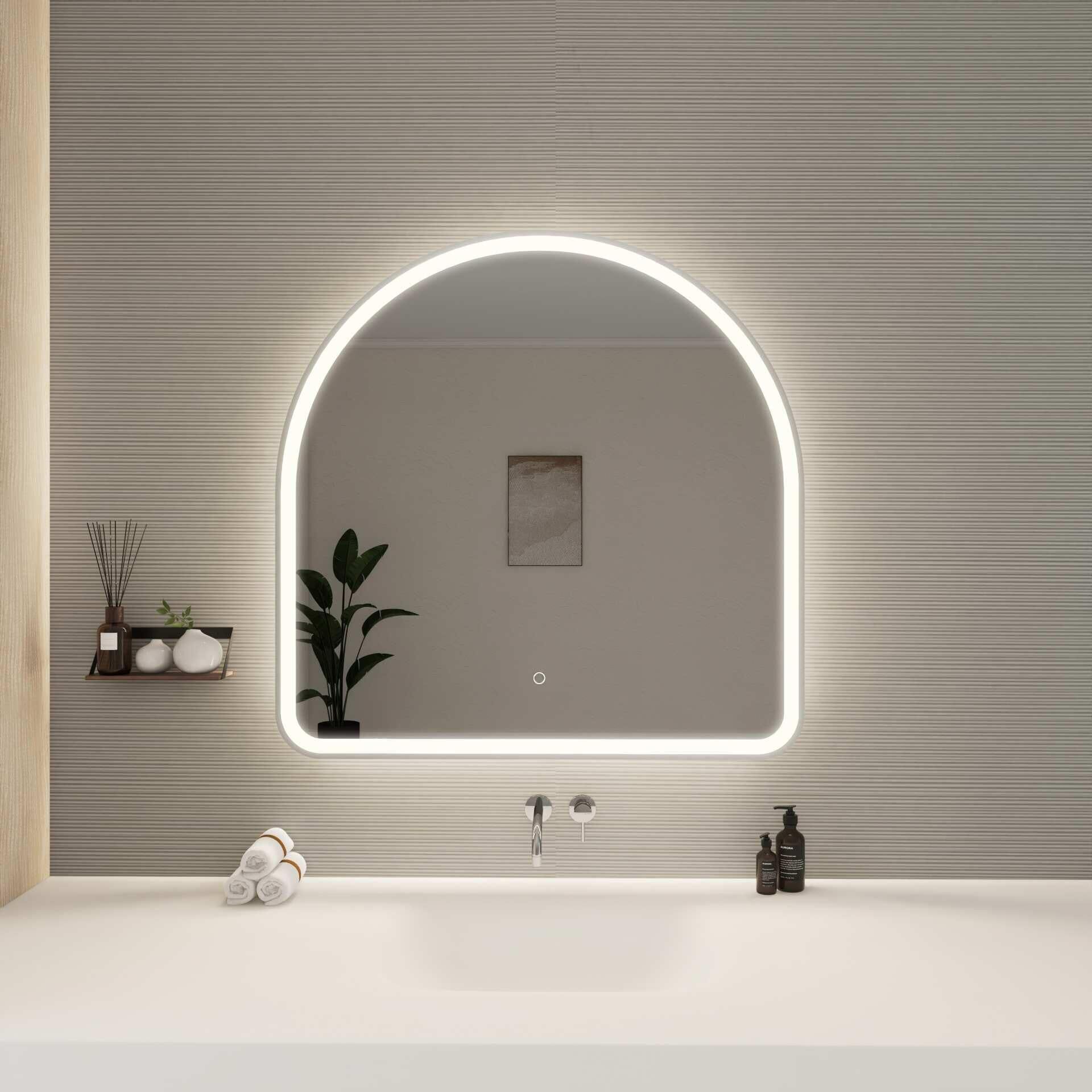 Harmoni 36 Inch Arched LED Lighted Mirror by Elegant Decor