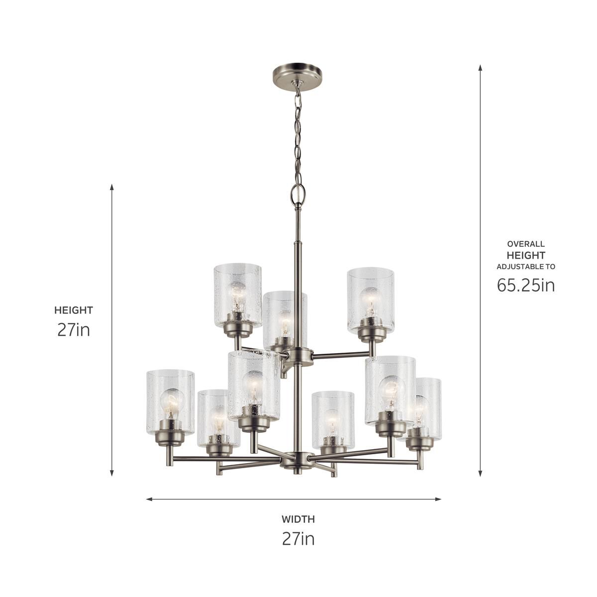 Winslow 27 Inch 9 Light Chandelier by Kichler Lighting