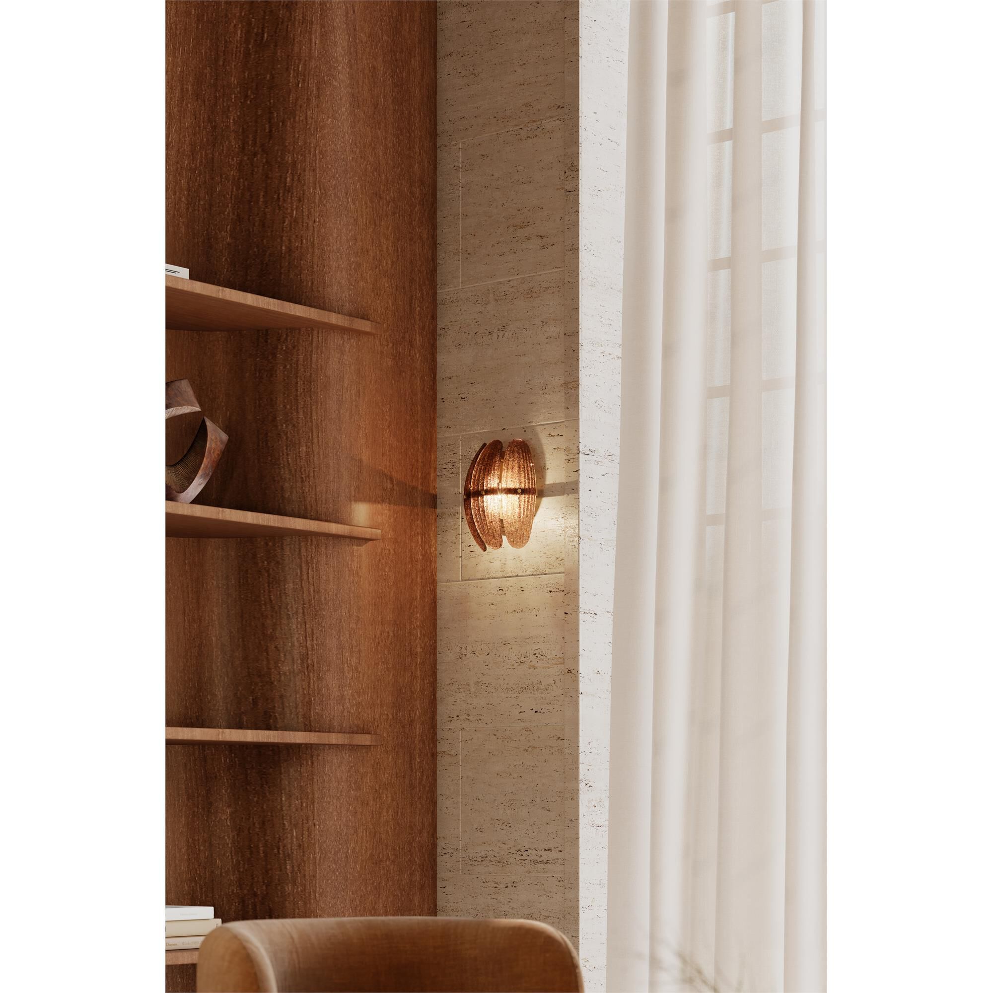 Shown in Legacy Brass finish and Brown Textured shade