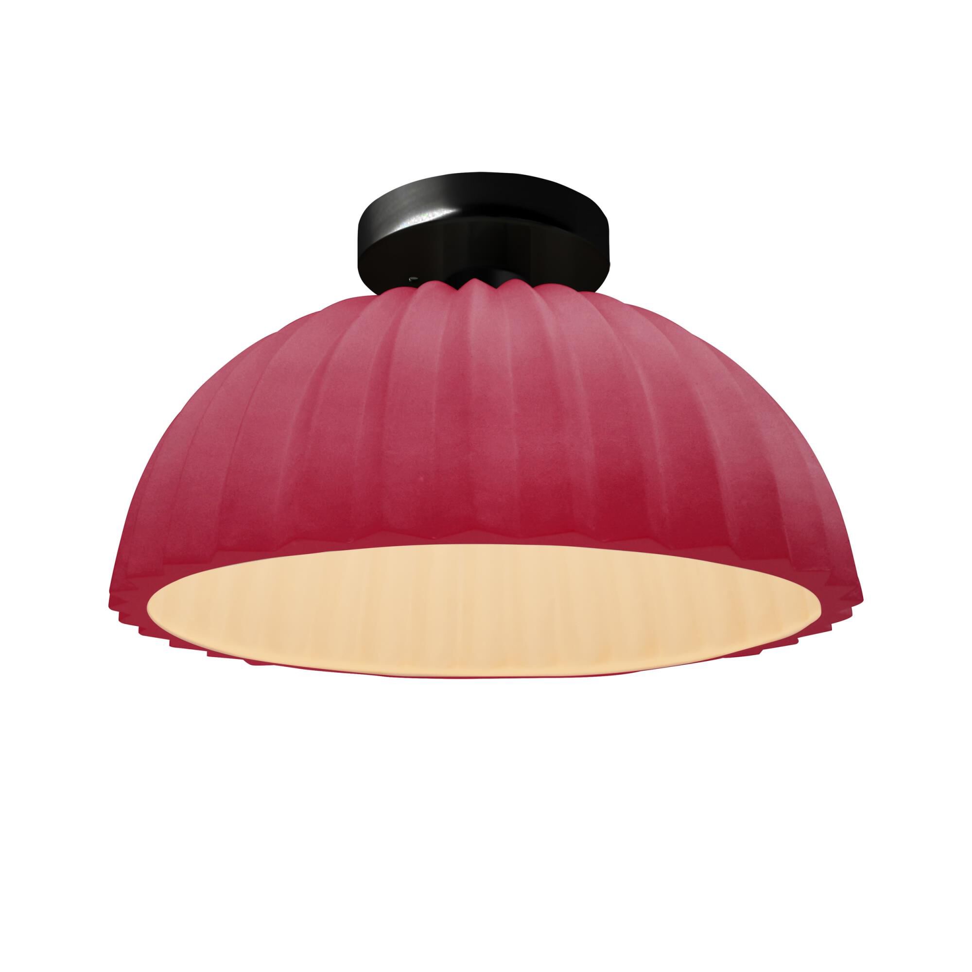 Shown in Matte Black finish and Cerise shade