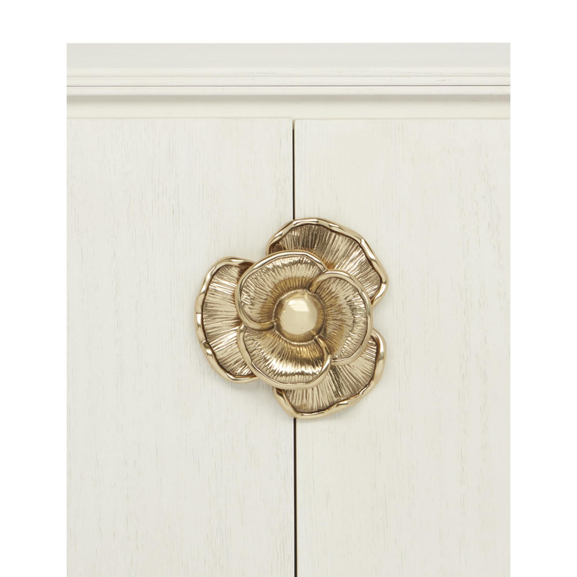 Shown in Cerused White-Brass finish