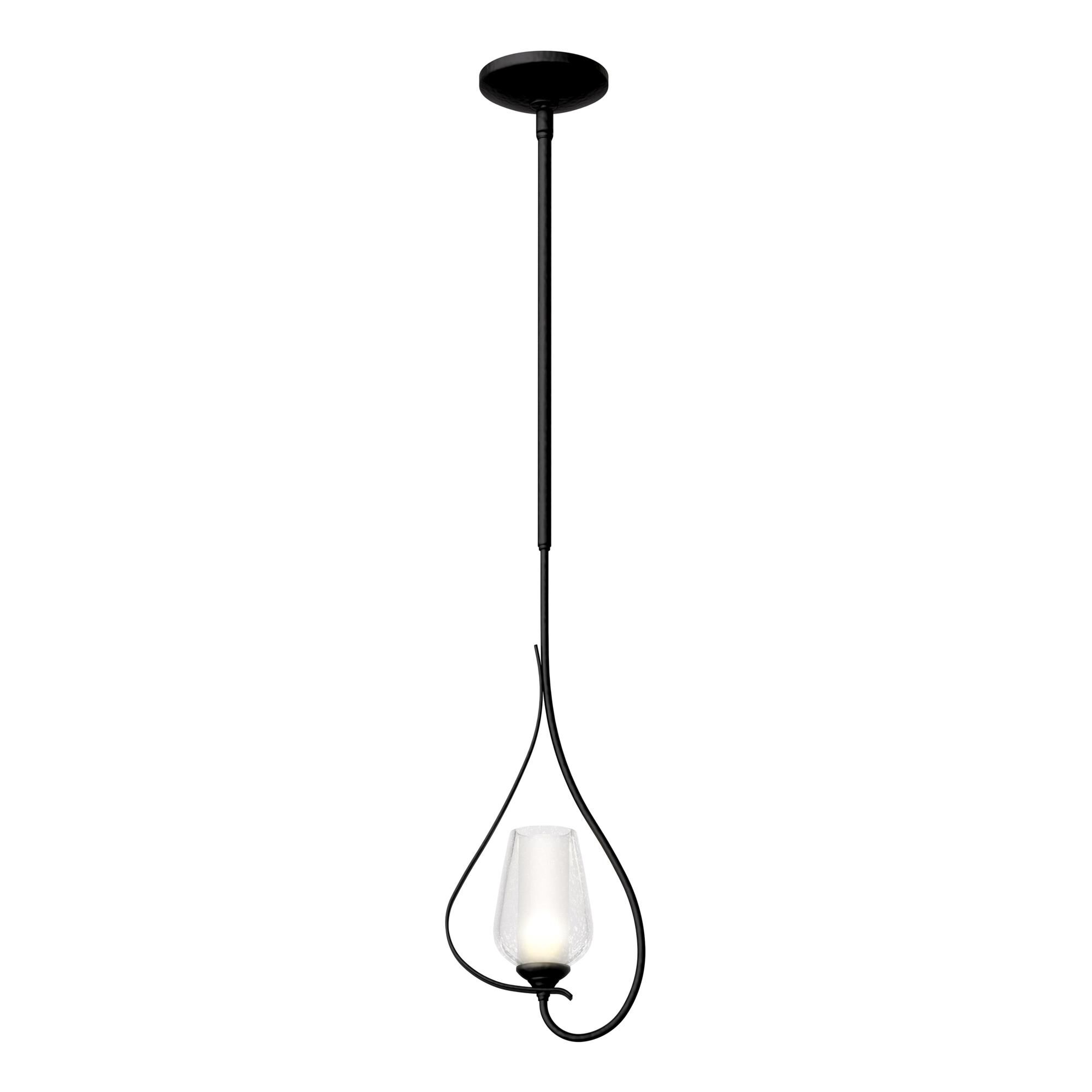 Shown in Black finish and Opal and Seeded glass