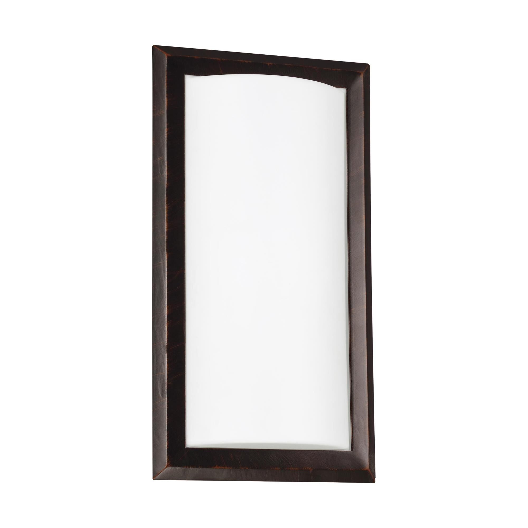 Shown in Burnt Sienna finish and Satin White Acrylic Diffuser glass and Satin White Acrylic Diffuser shade