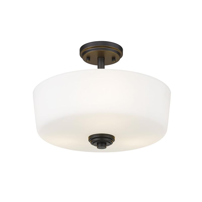 Arlington 14 Inch 3 Light Semi Flush Mount by Z-Lite