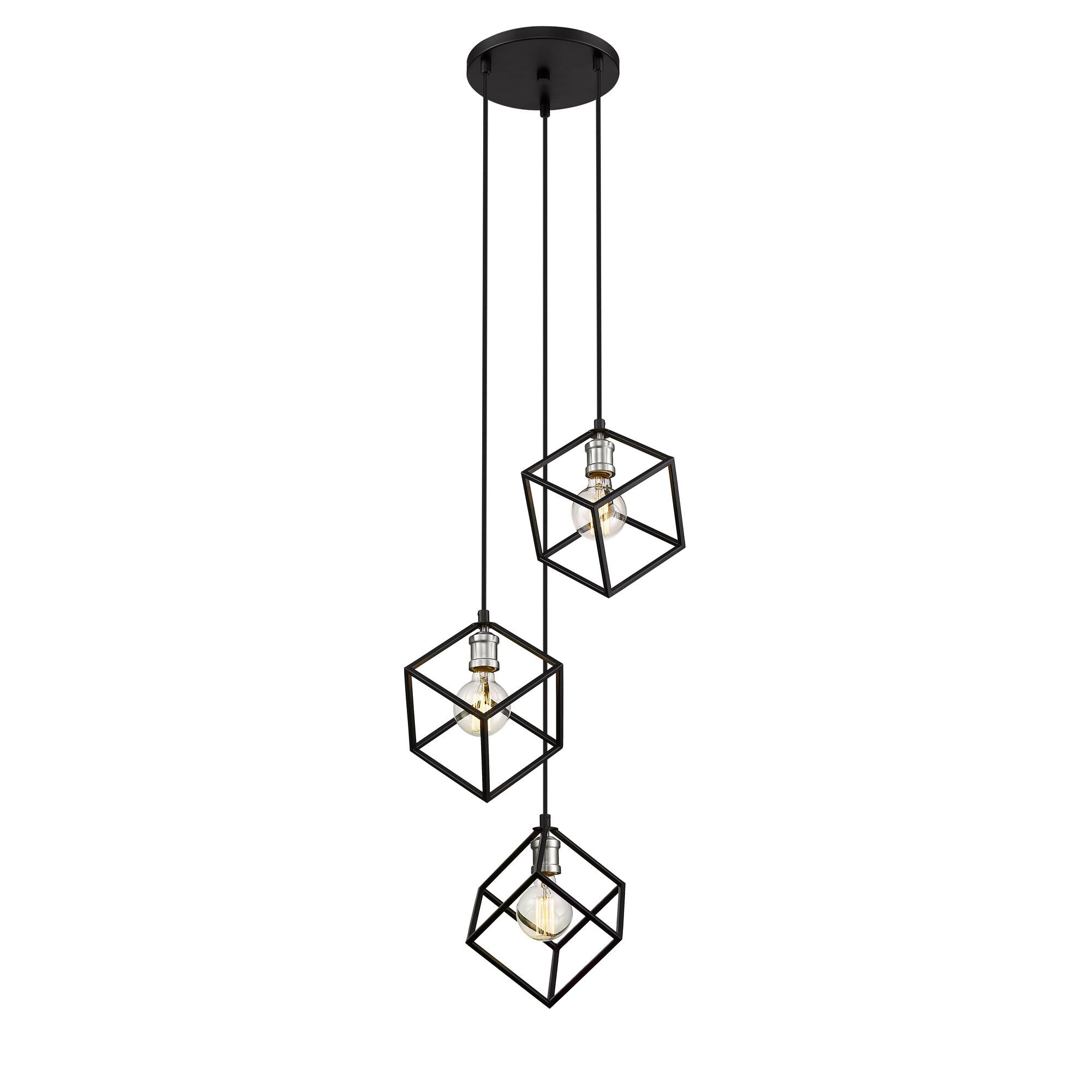 Shown in Matte Black + Brushed Nickel finish and --- glass and --- shade