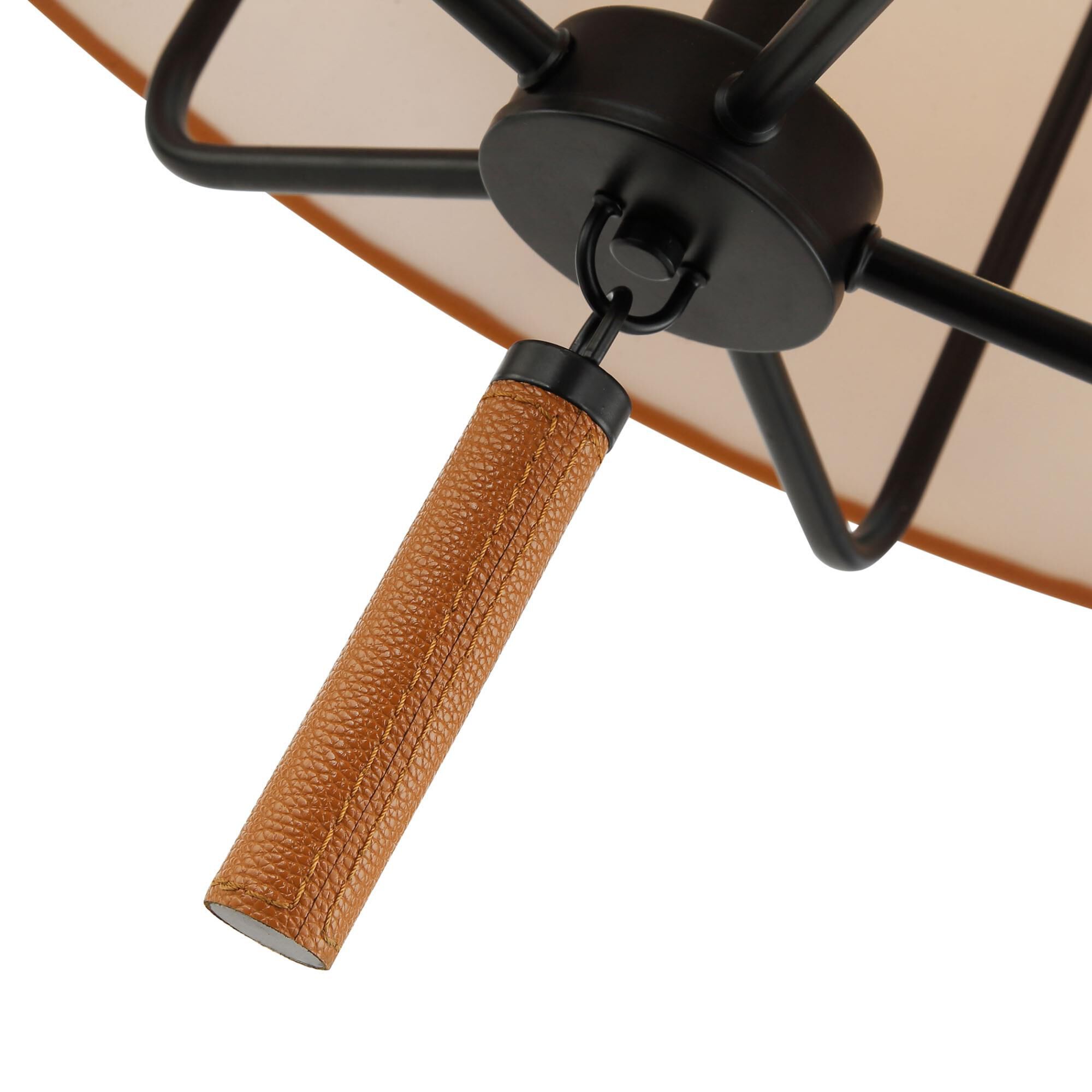 Shown in Black and Camel Leather finish and Camel Leather shade