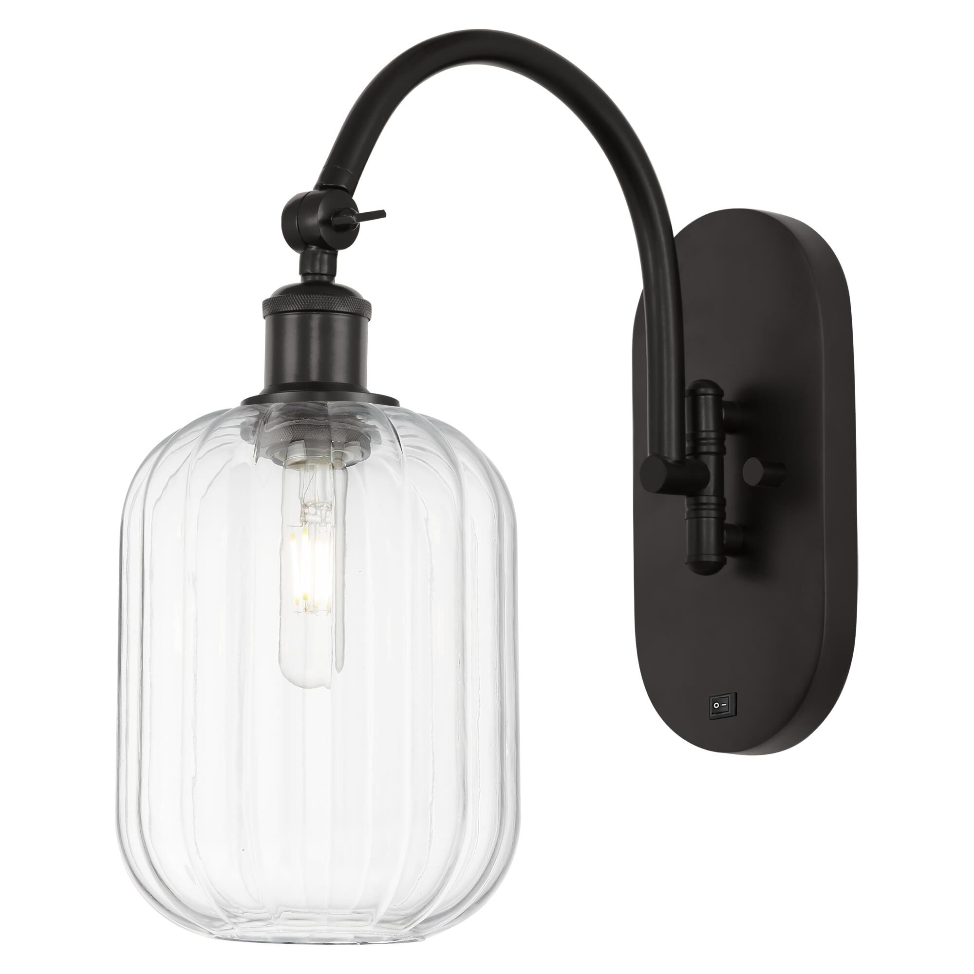 Shown in Oil Rubbed Bronze finish and Clear glass