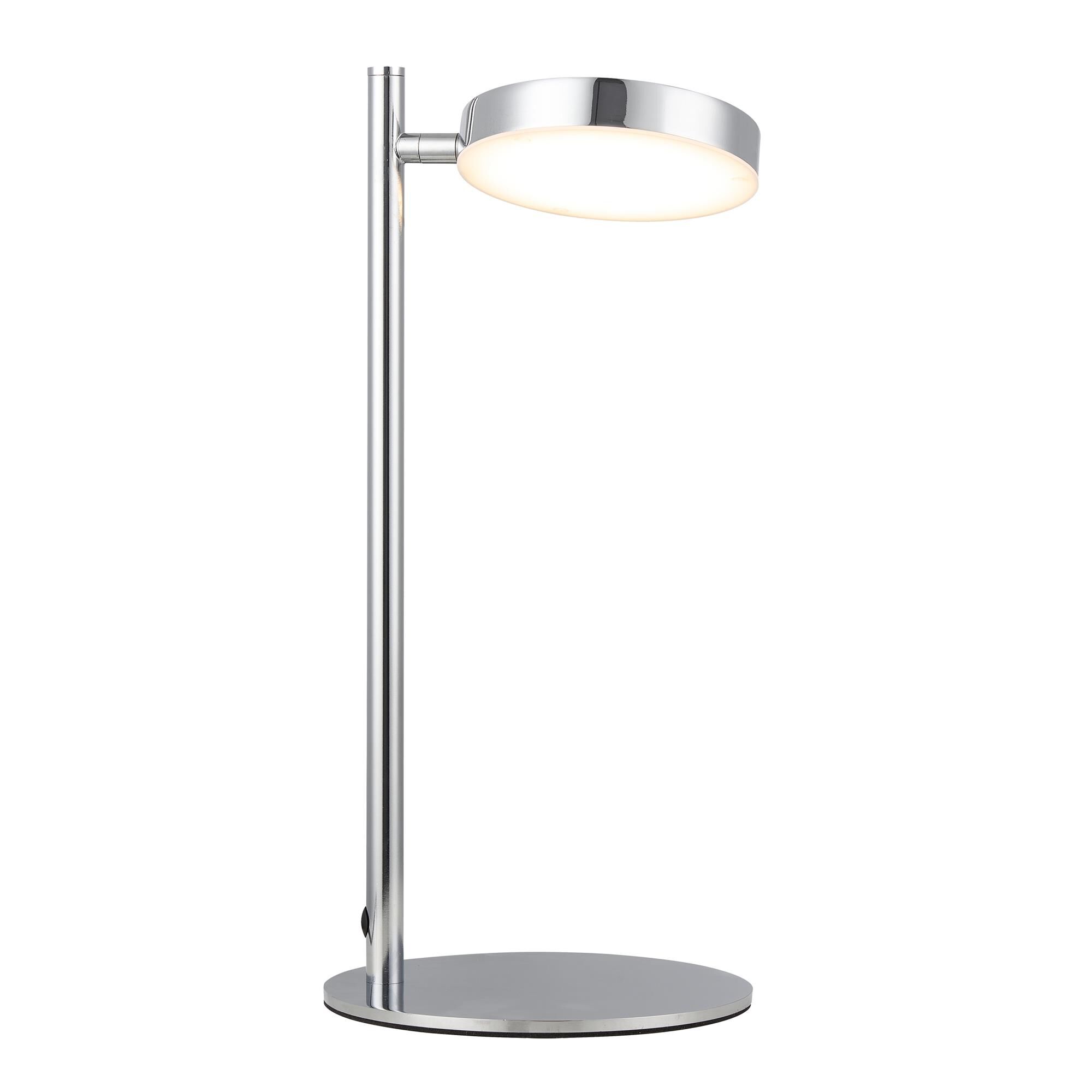 Shown in Satin Chrome finish and White Acrylic shade